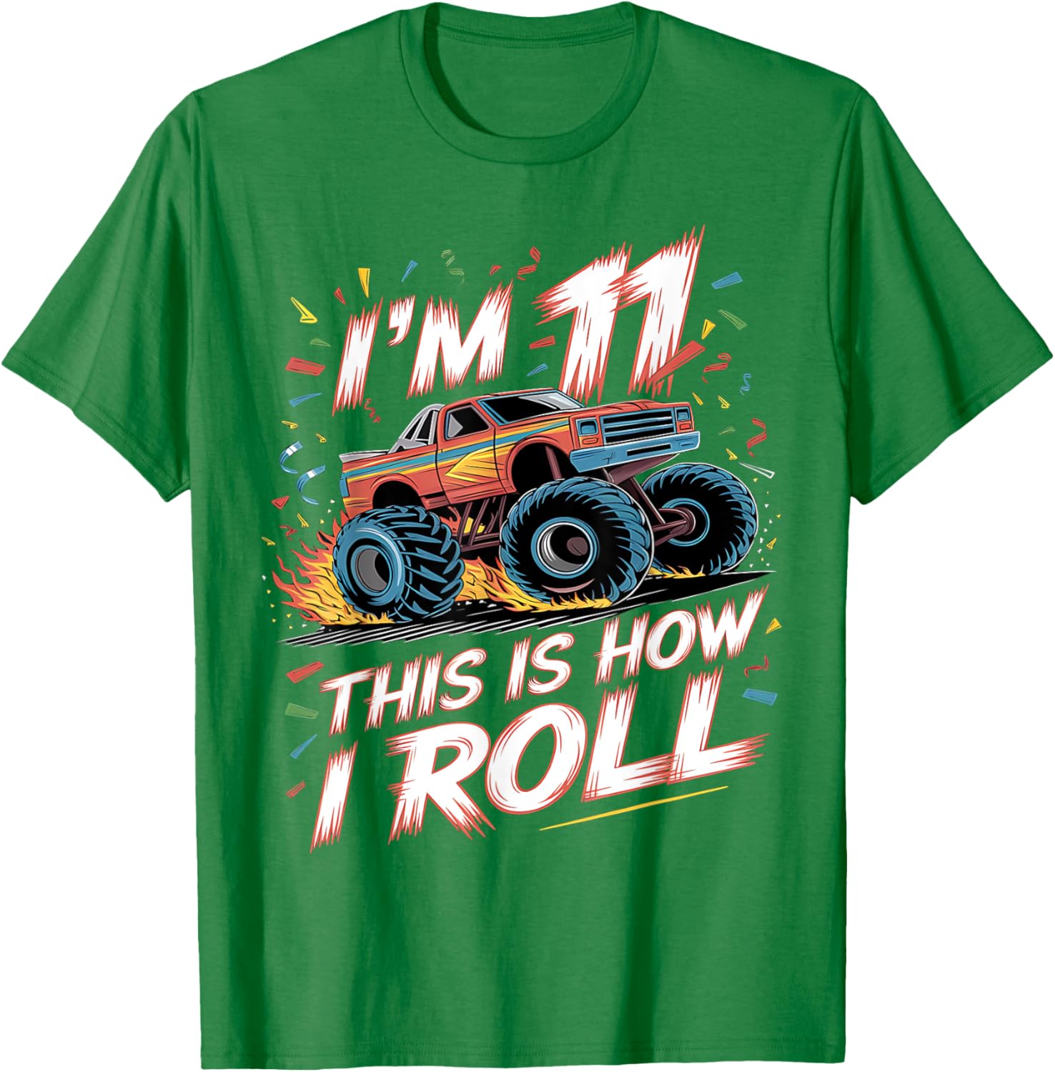 Monster Truck 11th Birthday Shirt for Boys - Fun Birthday T-Shirt - 3