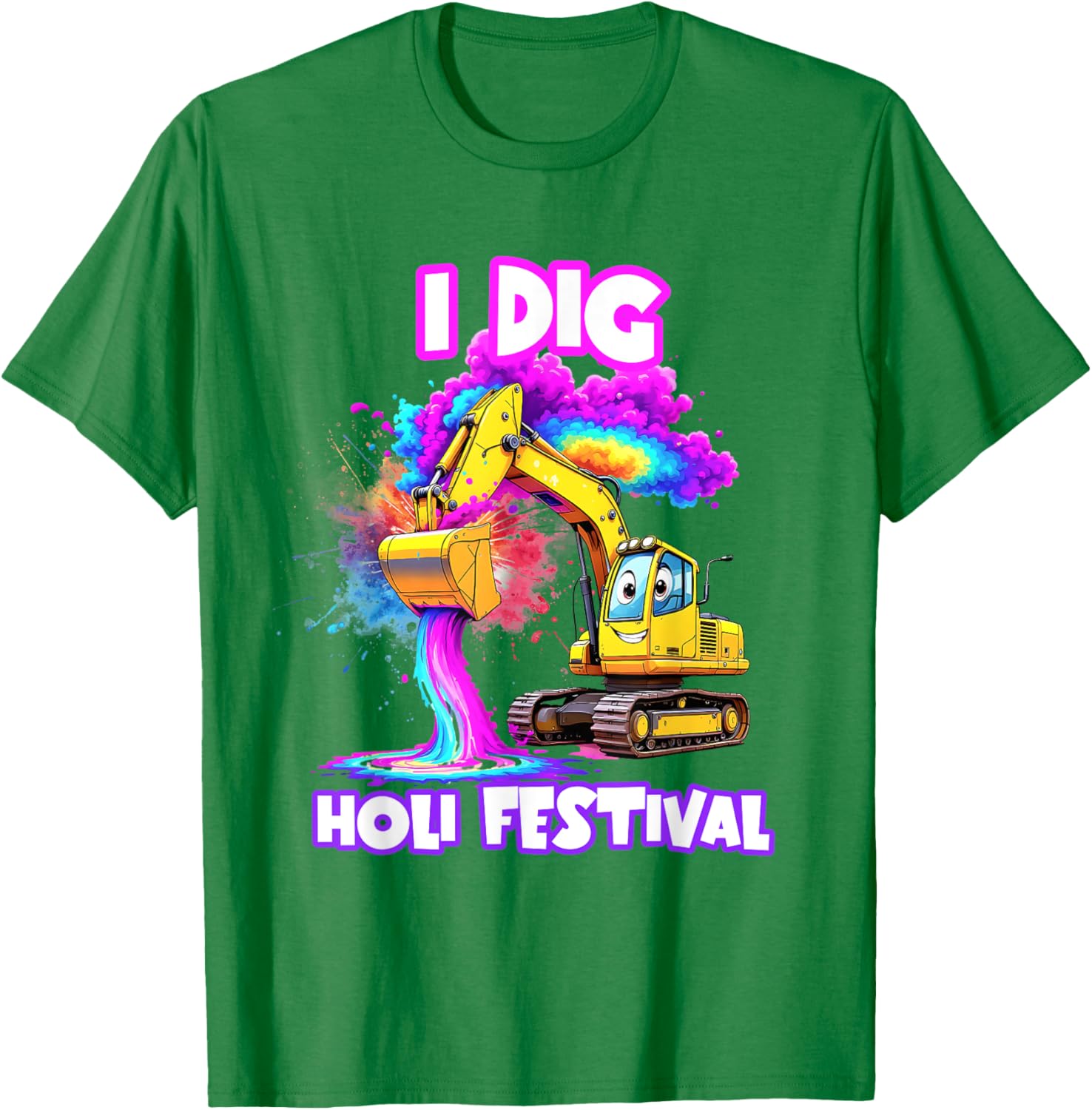 I Dig Holi Festival T-Shirt for Kids Boys Toddlers Celebrating India - 6