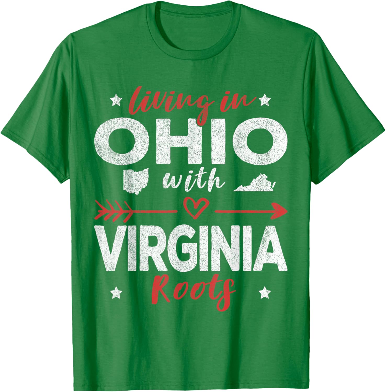 Living in Ohio with Virginia Roots T-Shirt for Proud State Lovers - 13