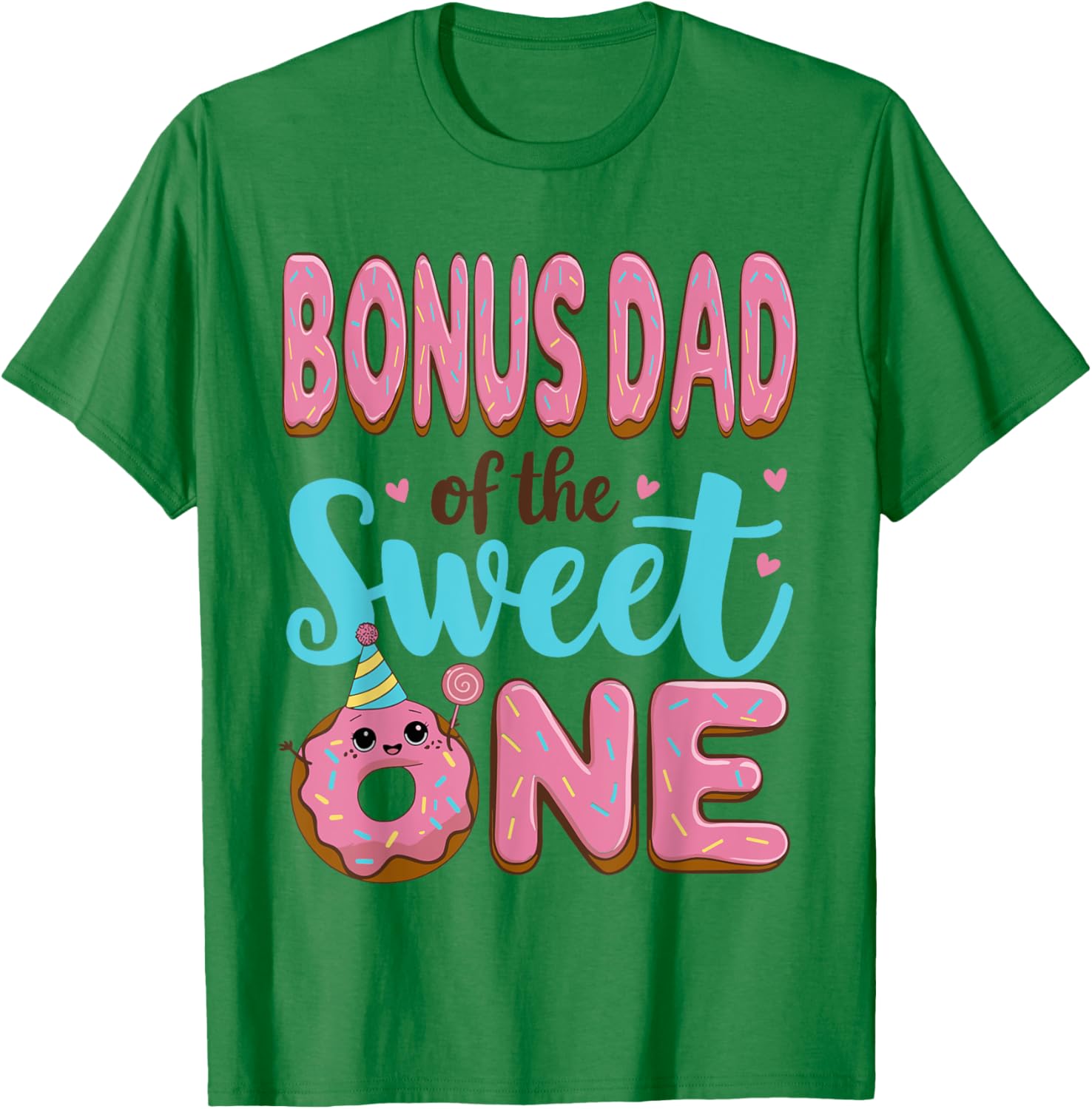 Bonus Dad Donut Party T-Shirt for 1st Birthday Girl Celebration - 3