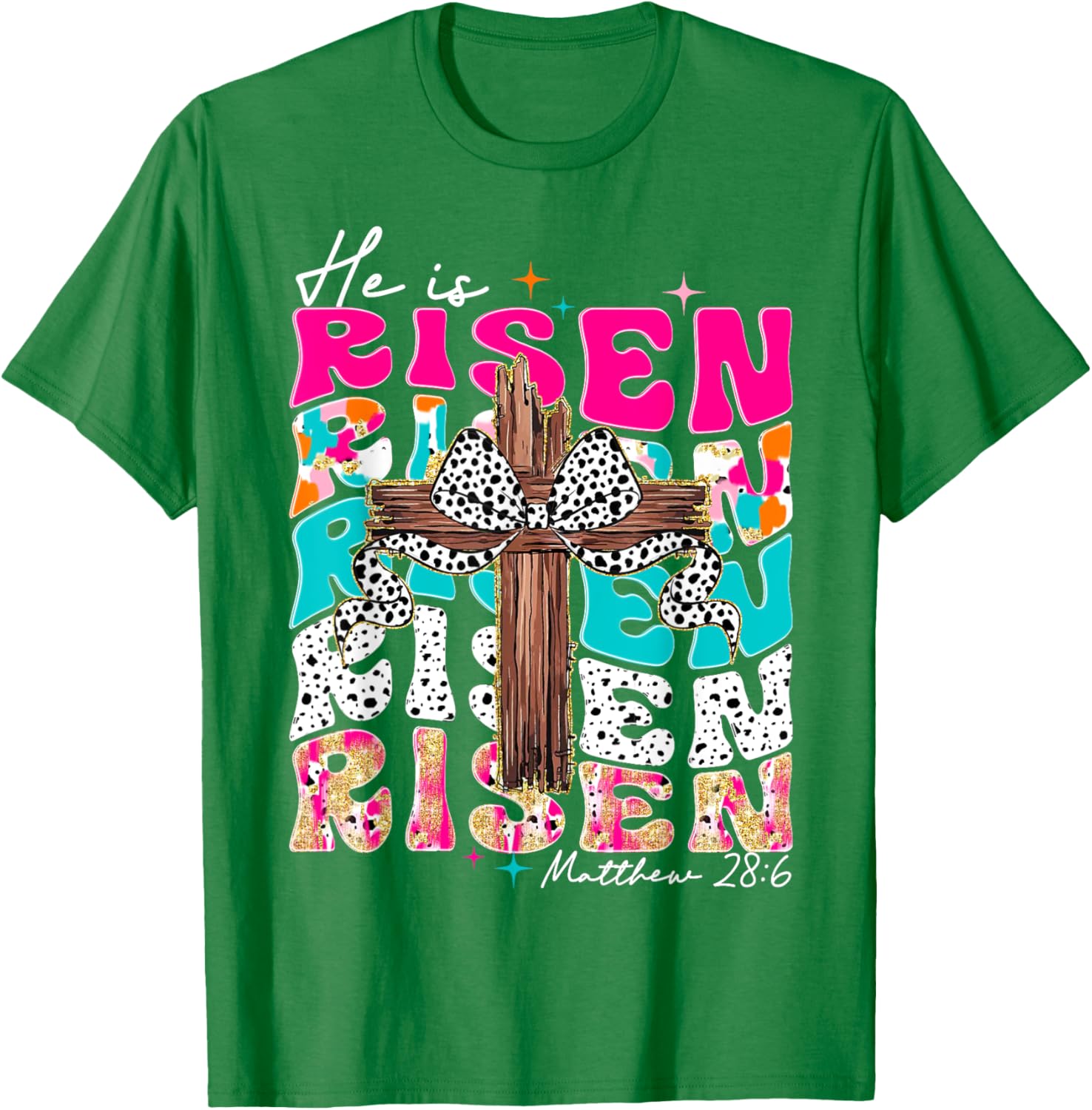 He Is Risen Cross Jesus Easter T-Shirt for Men and Women - Faith Apparel - 1