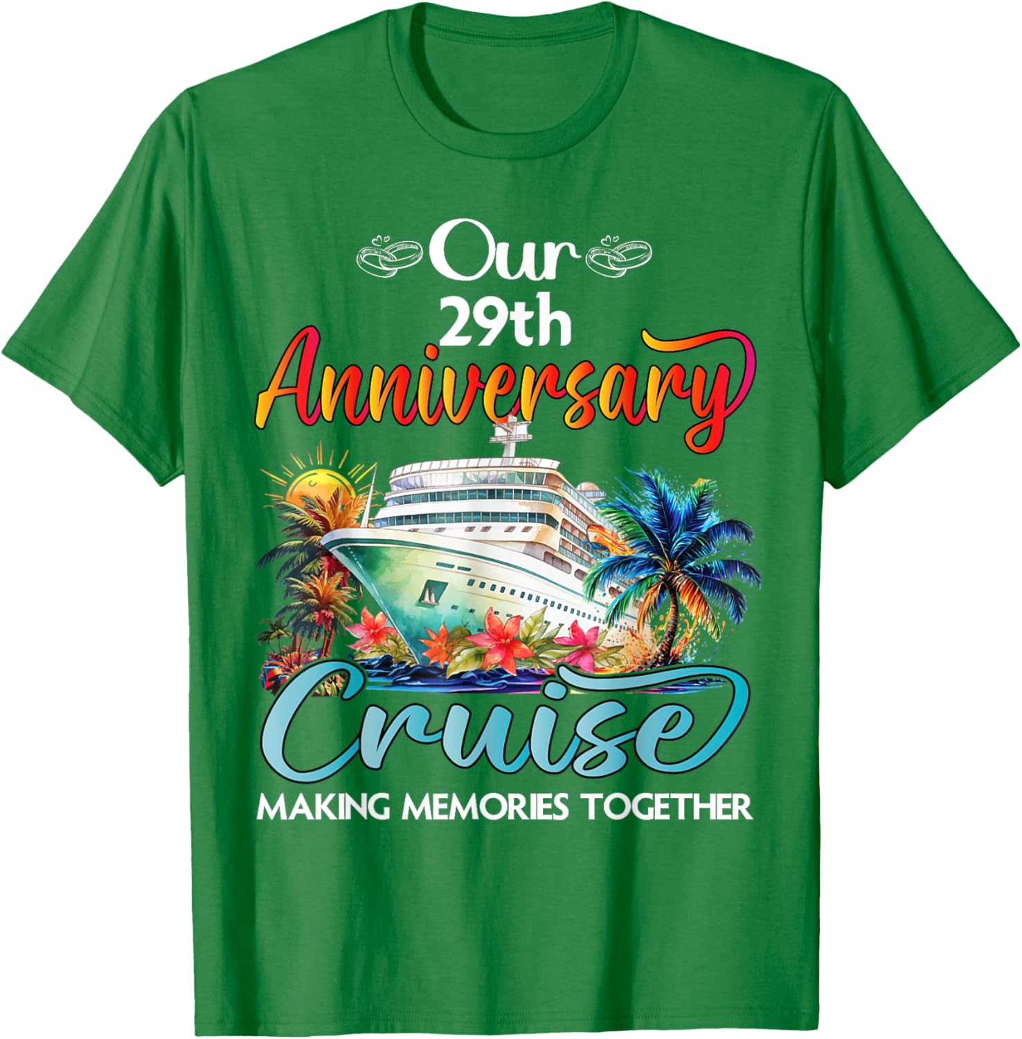 29th Anniversary Cruise T-Shirt for Couples Perfect Gift for Him and Her - 16