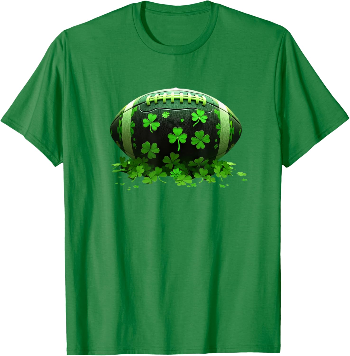 Lucky Shamrock Football Lovers T-Shirt for St Patricks Day Fun - 20