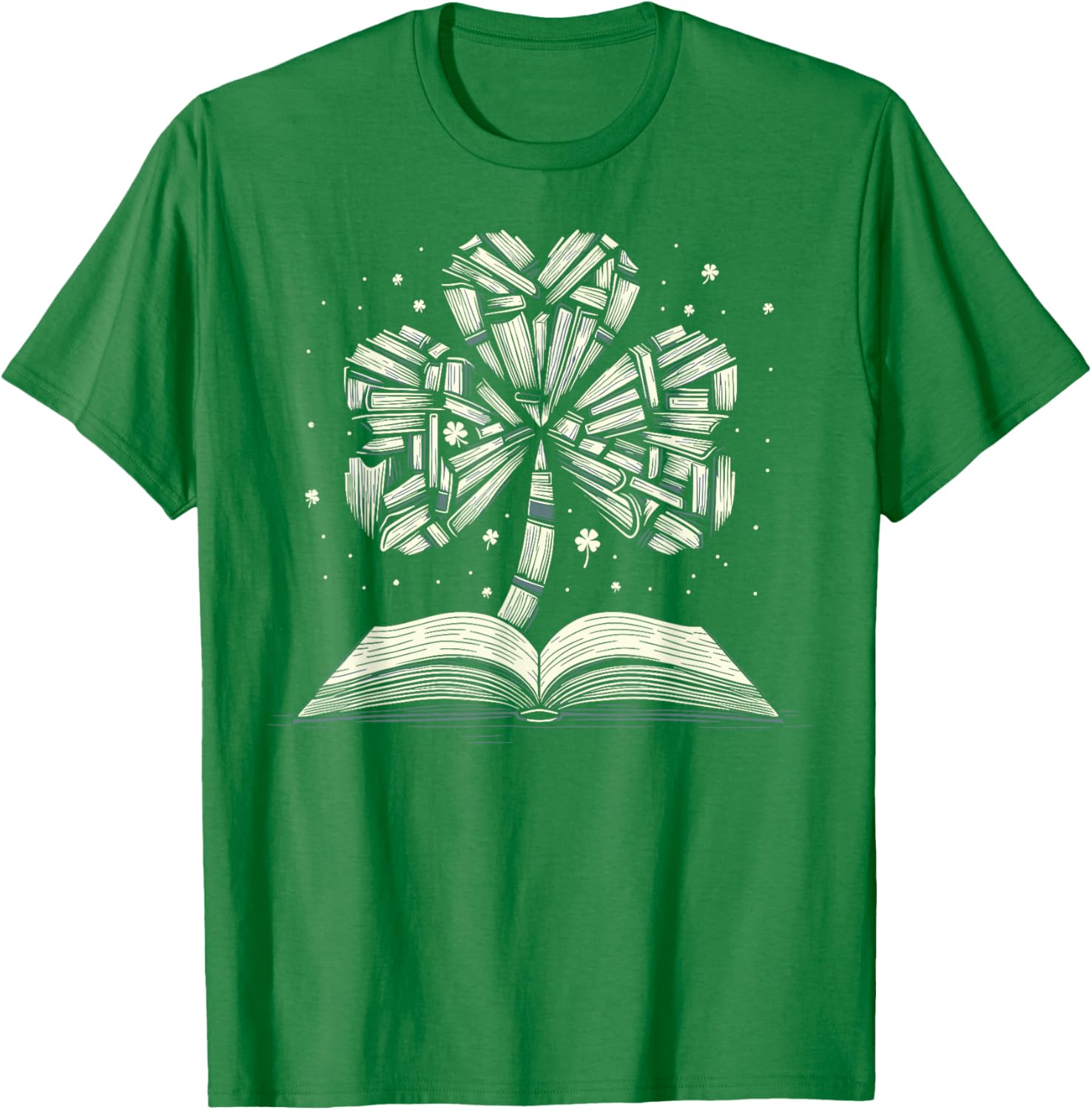 Shamrock Books St Patricks Day Bookworm Librarian T-Shirt for Readers - 8