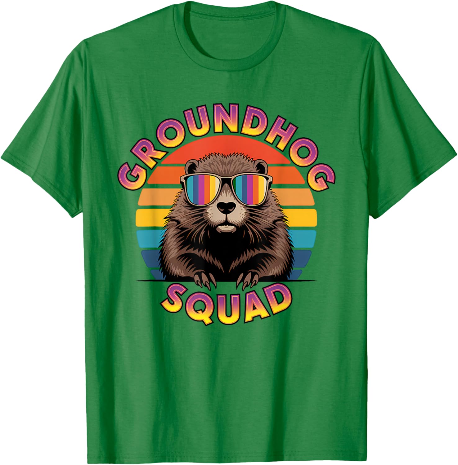 Funny Groundhog Squad Happy Groundhog Day 2025 T-Shirt for All Ages - 13