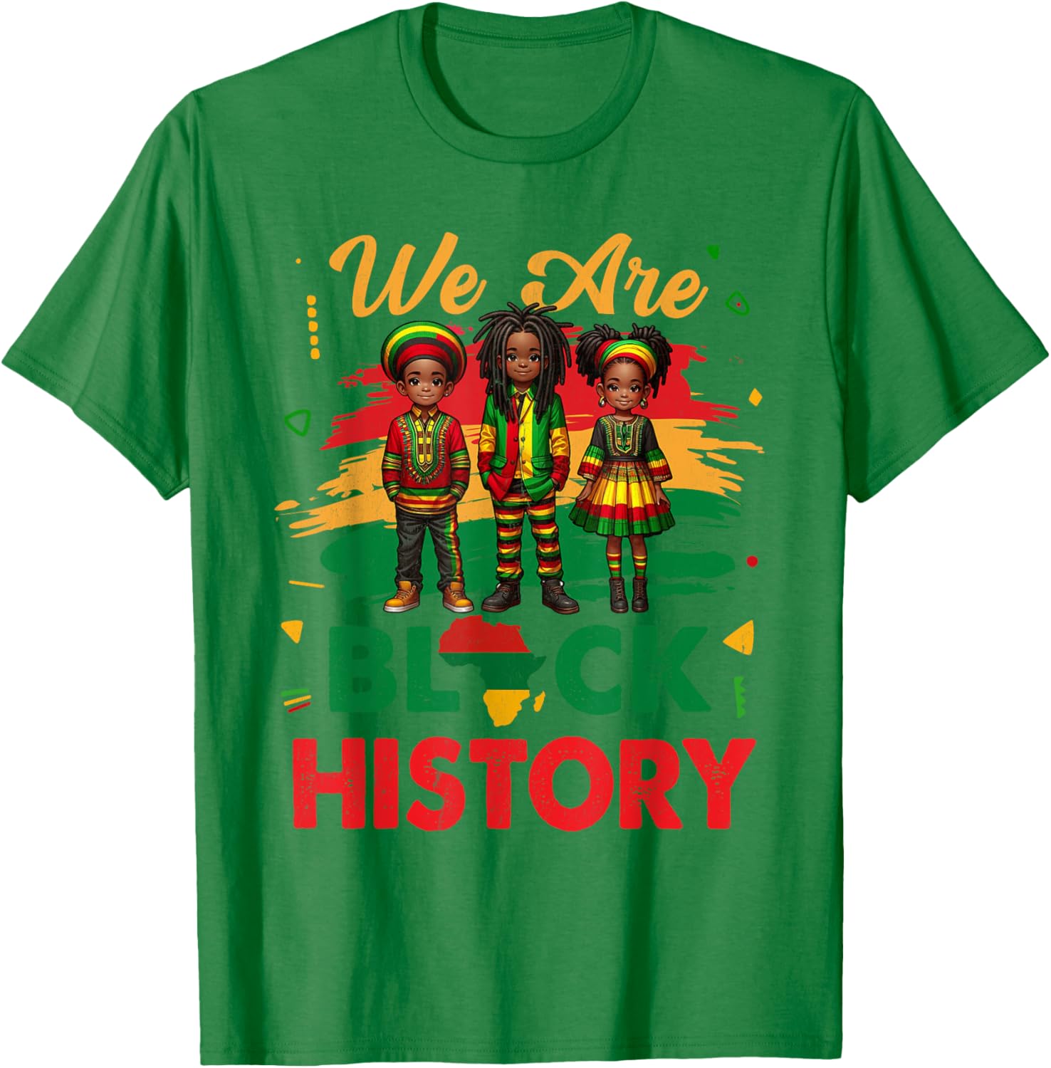 Black History Month Map T-Shirt for African Kids Boys and Girls - 18