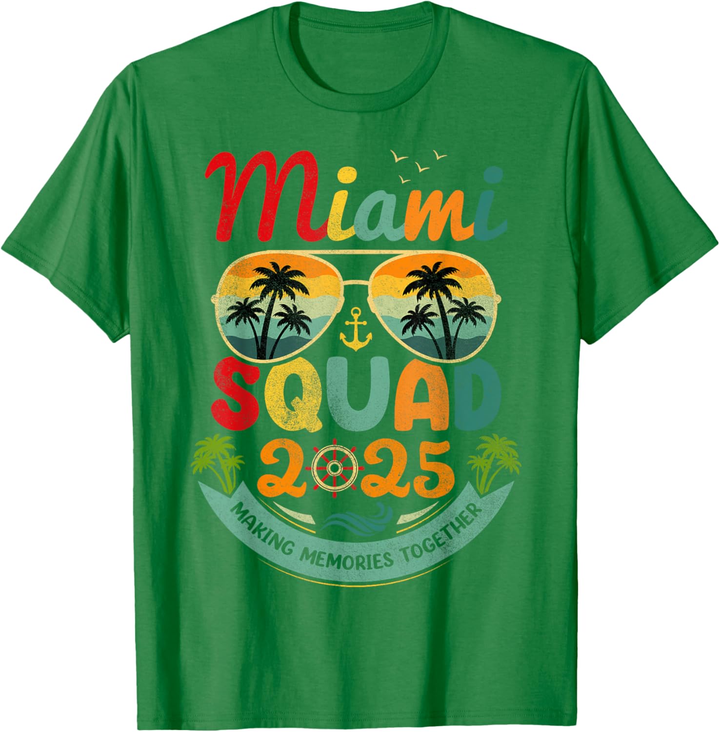 Miami Squad 2025 Vintage Beach Vacation T-Shirt for Group Fun - 9