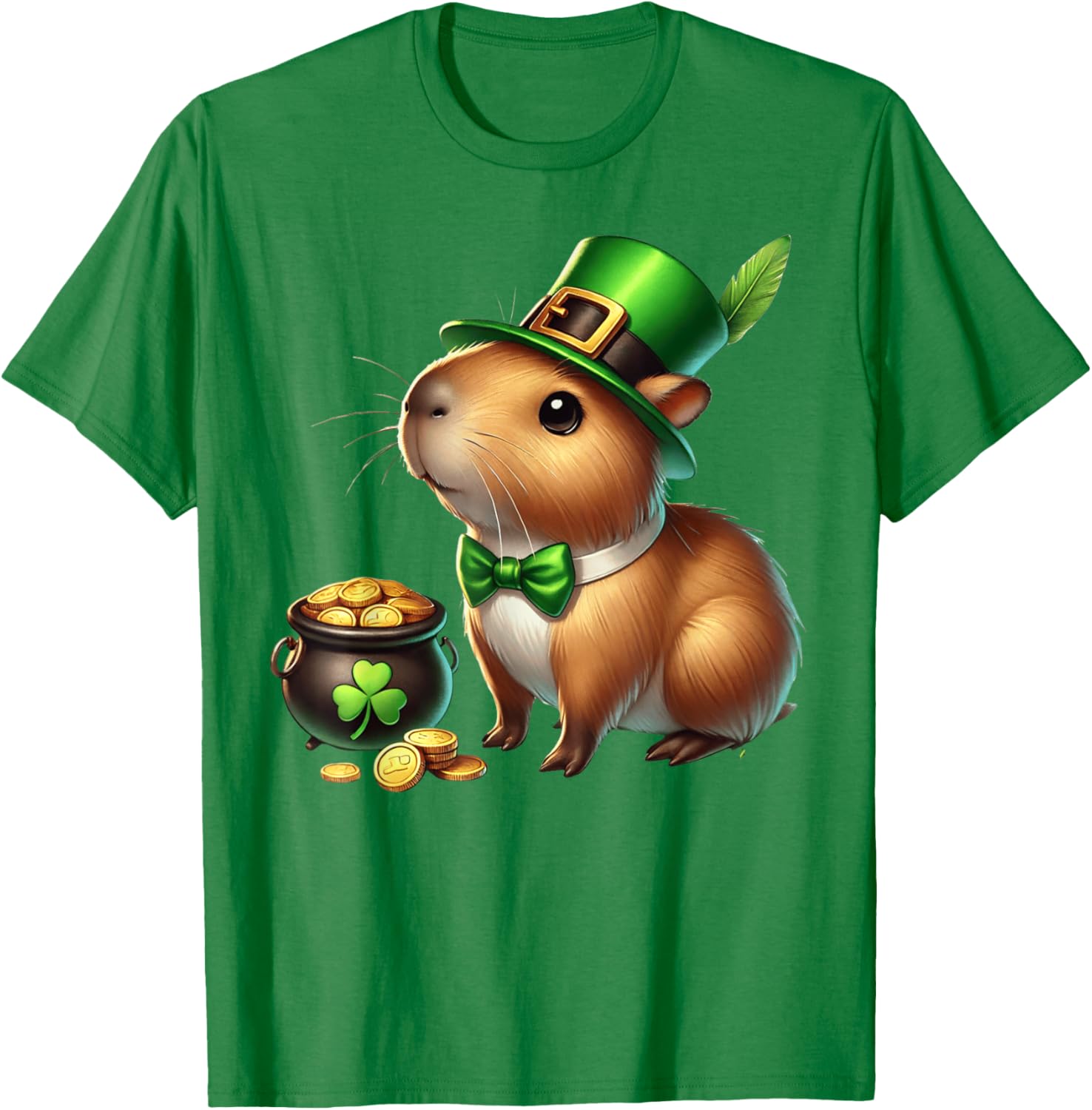 Adorable Guinea Pig Leprechaun St Patrick's Day Kids T-Shirt - 8