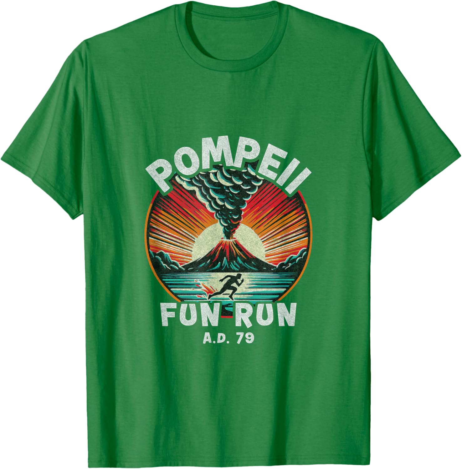 Pompeii Fun Run T-Shirt for Volcanology Lovers and History Buffs - 2
