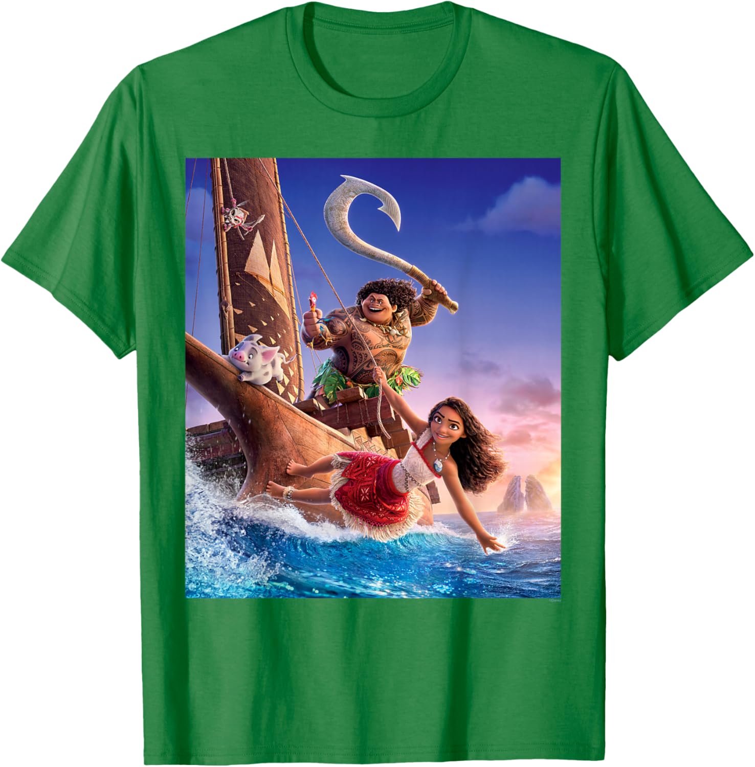 Disney Moana Adventure T-Shirt with Maui and Friends for Kids and Adults - 9