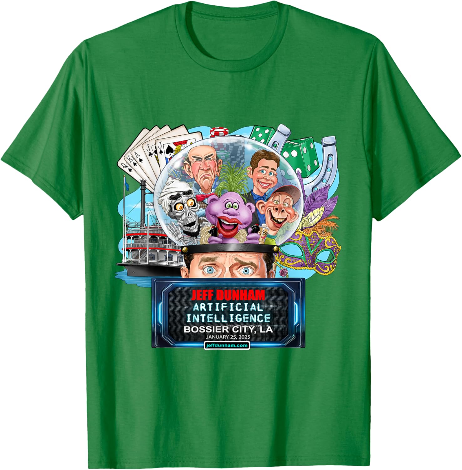 Jeff Dunham Bossier City LA 2025 T-Shirt for Comedy Fans and Collectors - 4