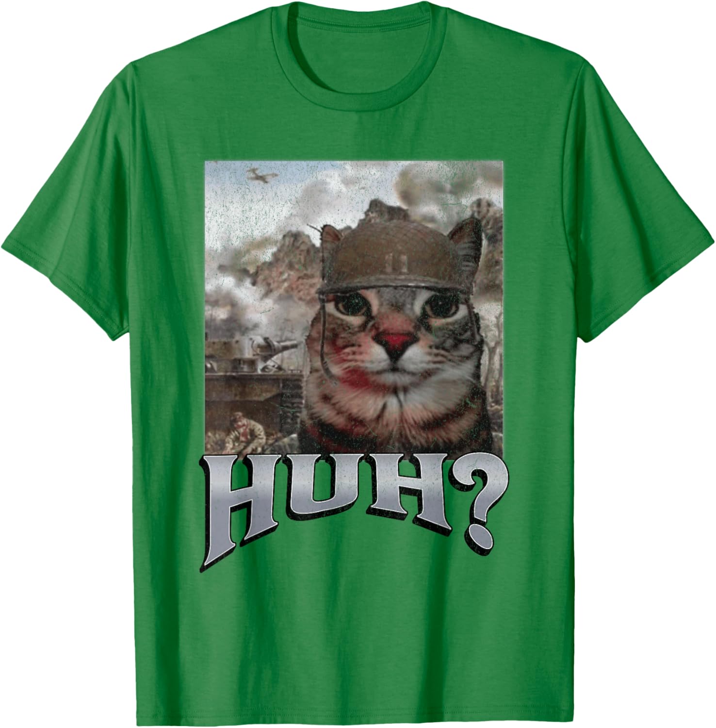 Funny Cat Meme T-Shirt for Men and Women - Huh? Graphic Tee - 14