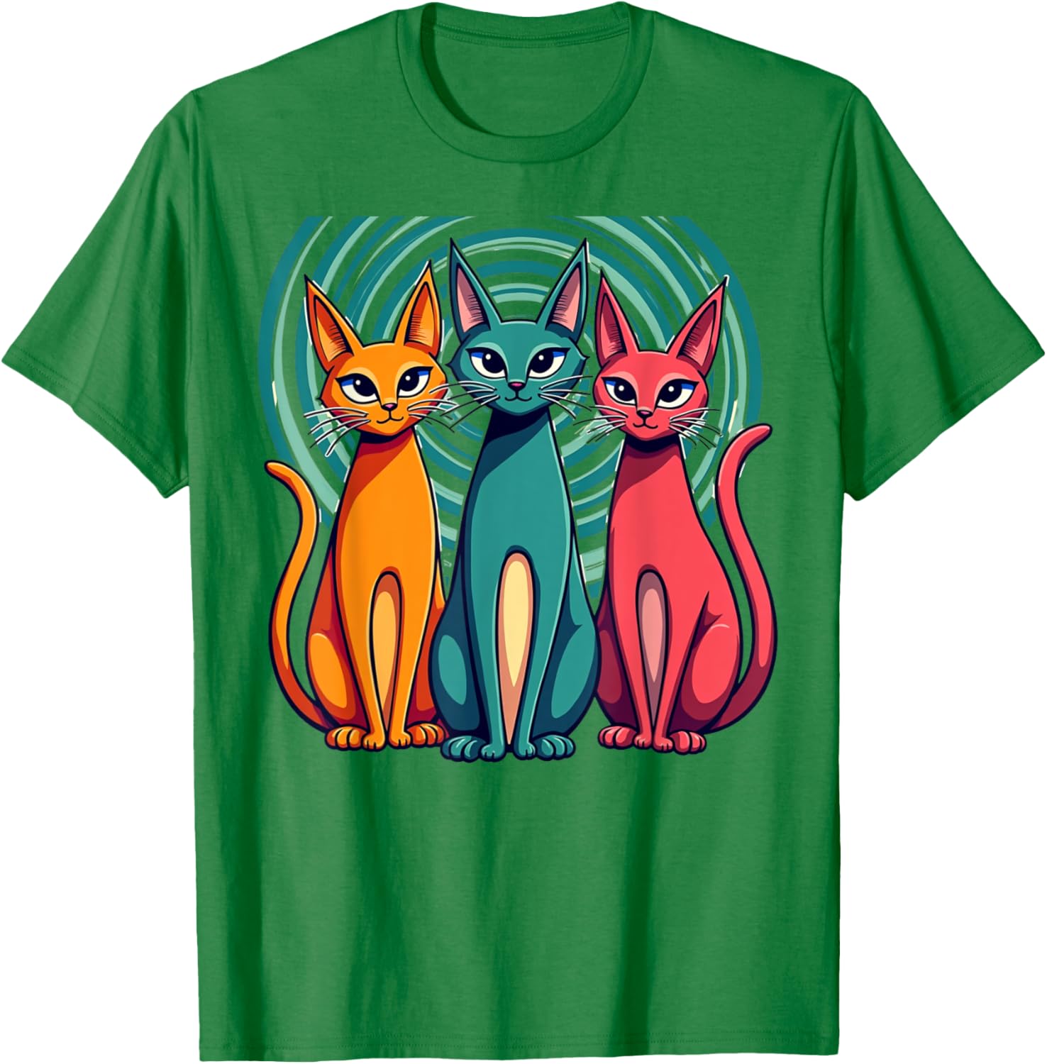 Vintage Retro Mid-Century Modern Cats T-Shirt 50s 60s Style Fashion - 4