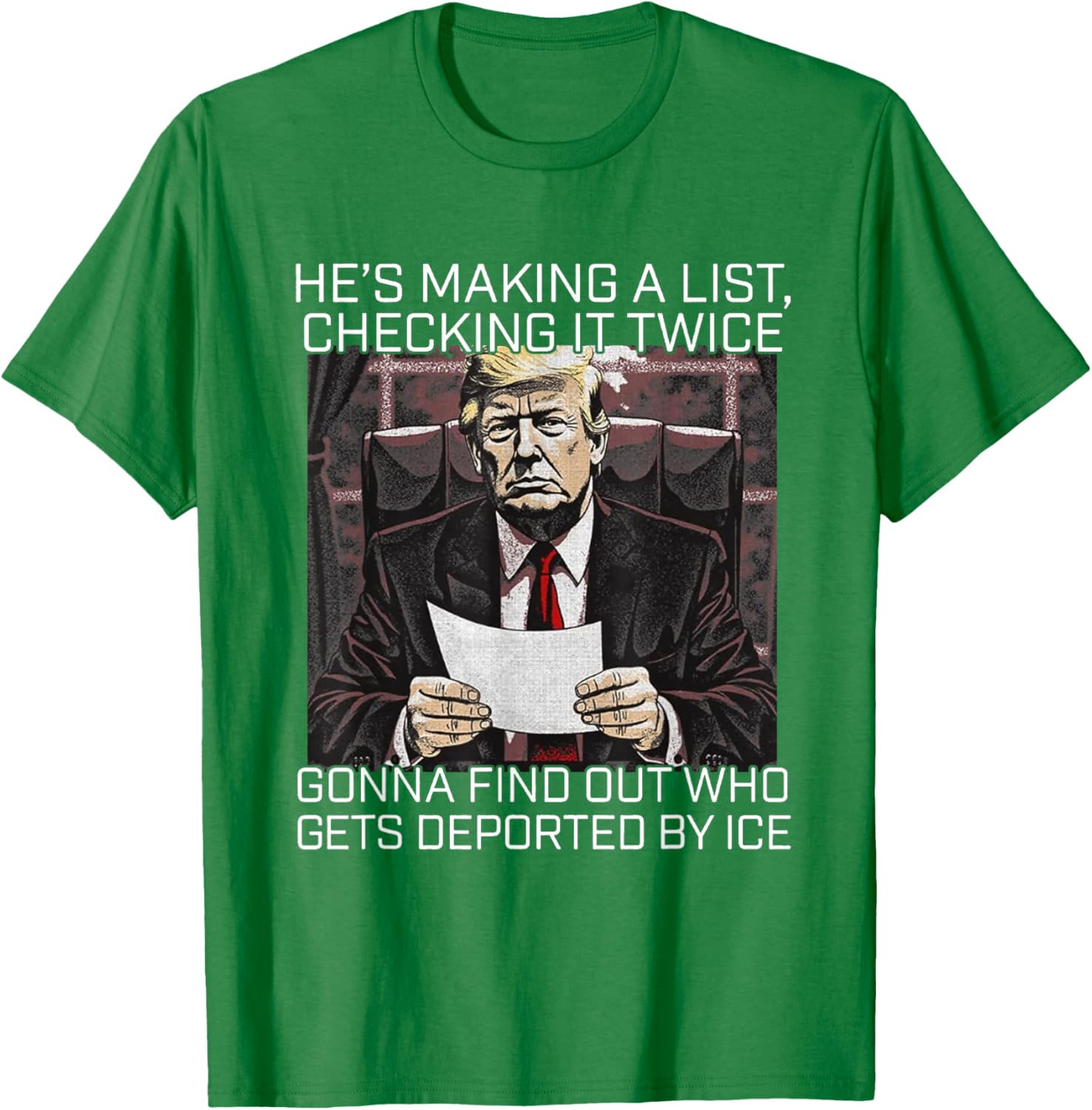 He's Making A List Checking It Twice T-Shirt for Christmas Cheer - 10