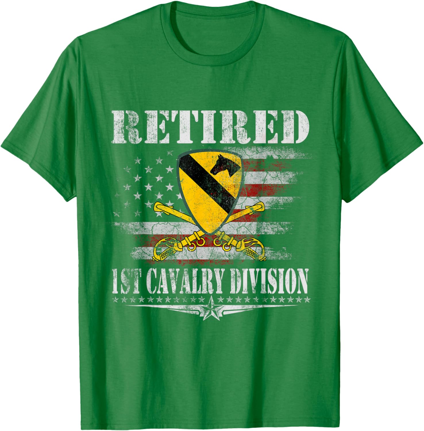 Retired 1st Cavalry Division Veteran T-Shirt for Patriotic Heroes - 6
