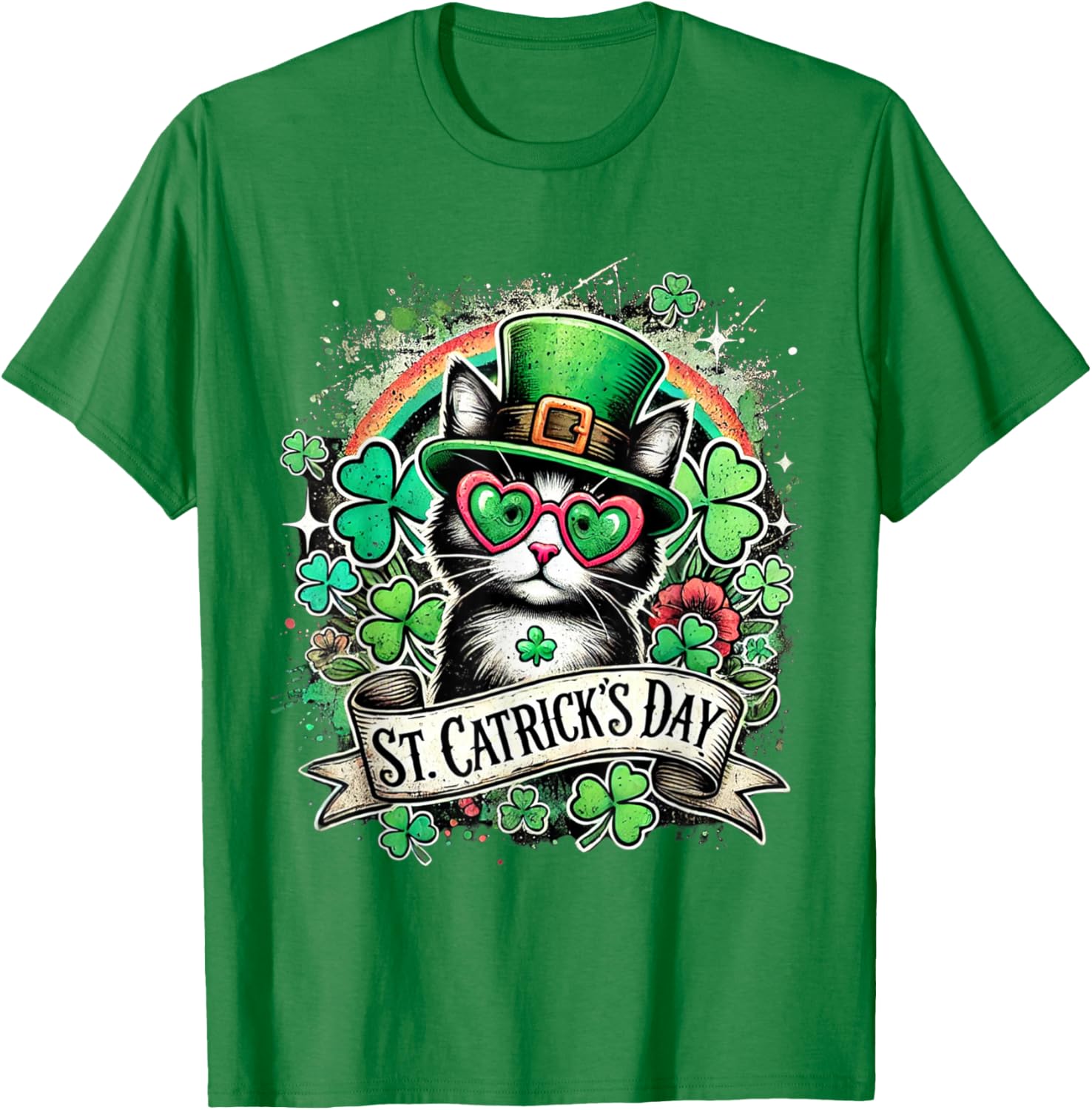 St Patricks Day Cats T-Shirt for Men, Women, and Kids - Fun Pet Tee - 13