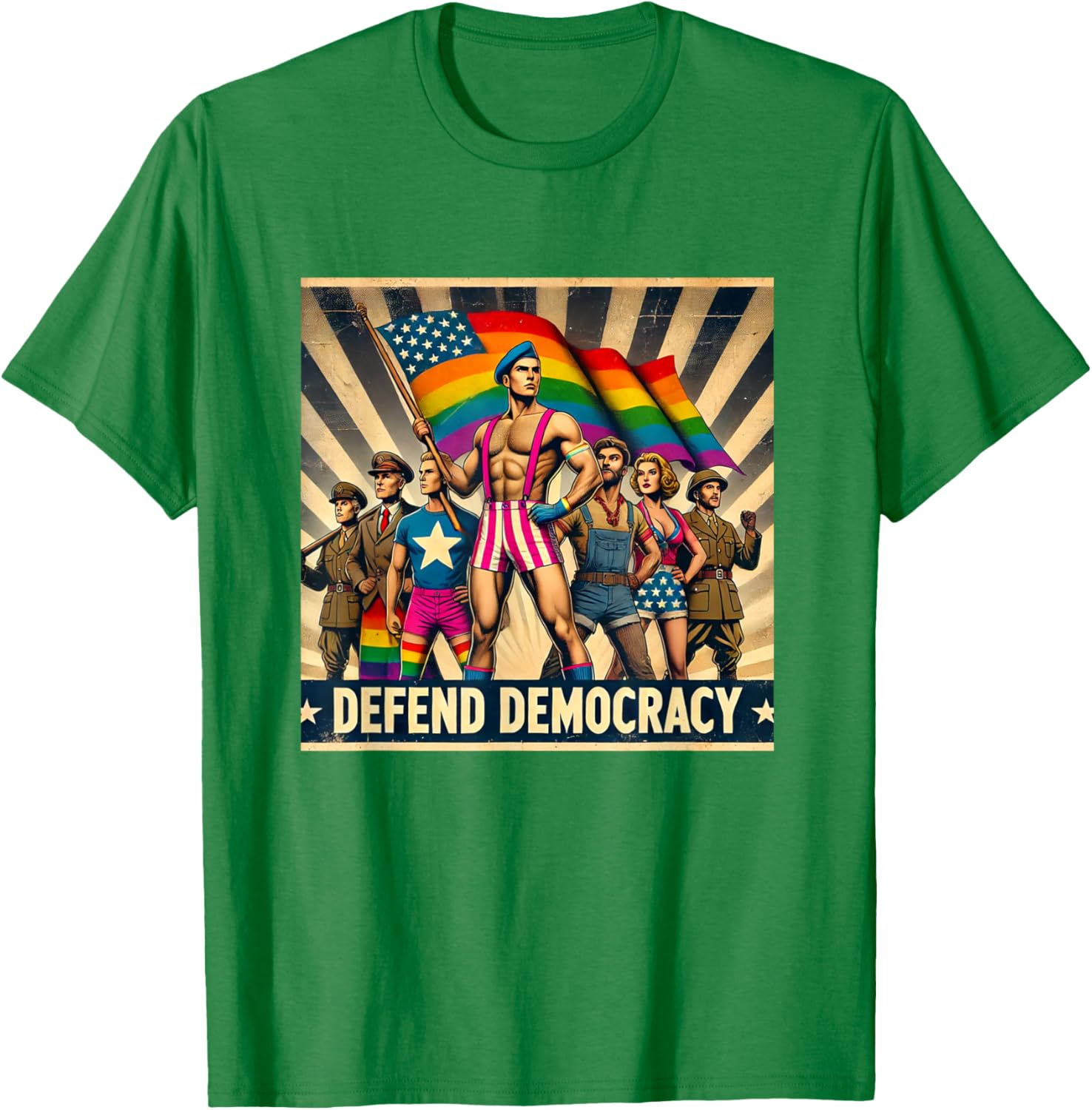 LGBTQ Defend Democracy T-Shirt - Bold Statement Tee for Allies and Activists - 10