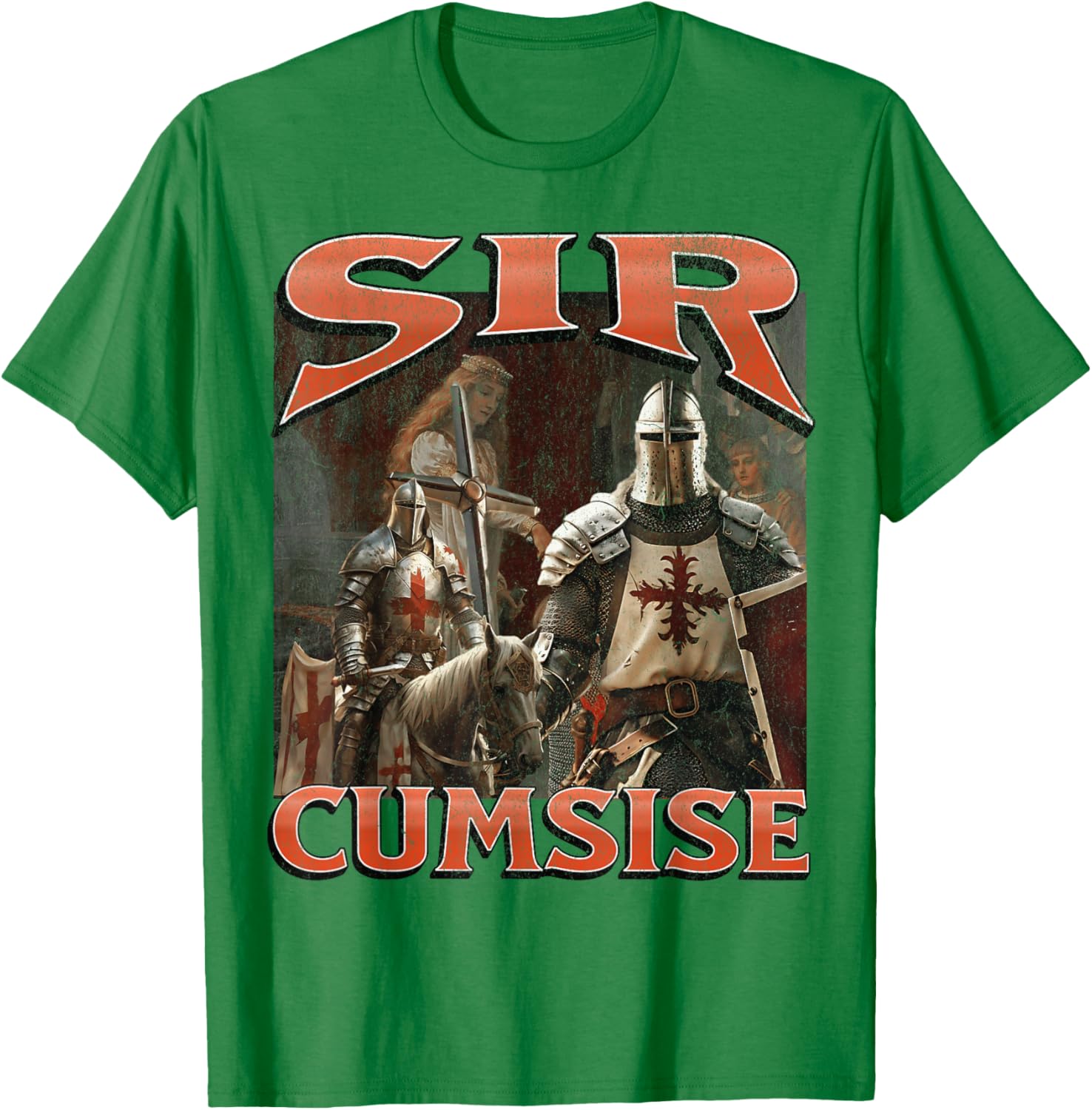 Funny Sir Cumcise Knight Meme Graphic T-Shirt for Unique Style Lovers - 11