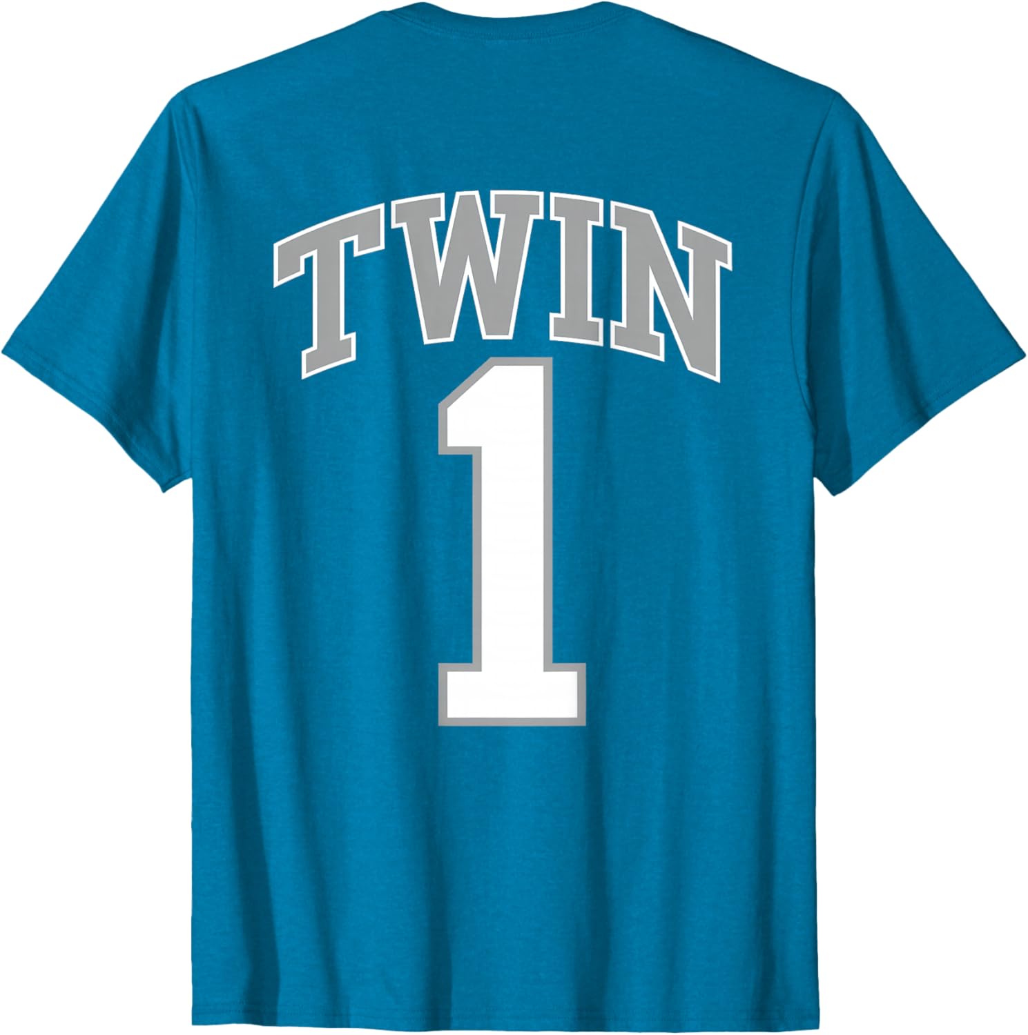 Matching TWIN 1 and TWIN 2 Funny Jersey T-Shirts for Adults and Kids - 15