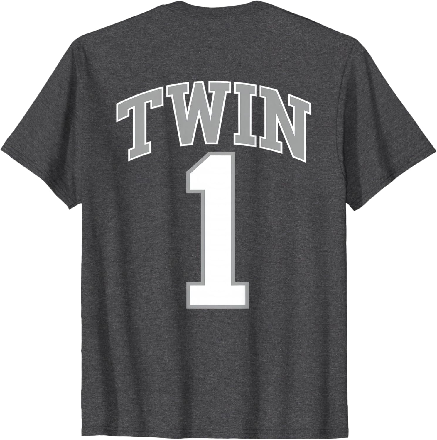 Matching TWIN 1 and TWIN 2 Funny Jersey T-Shirts for Adults and Kids - 5