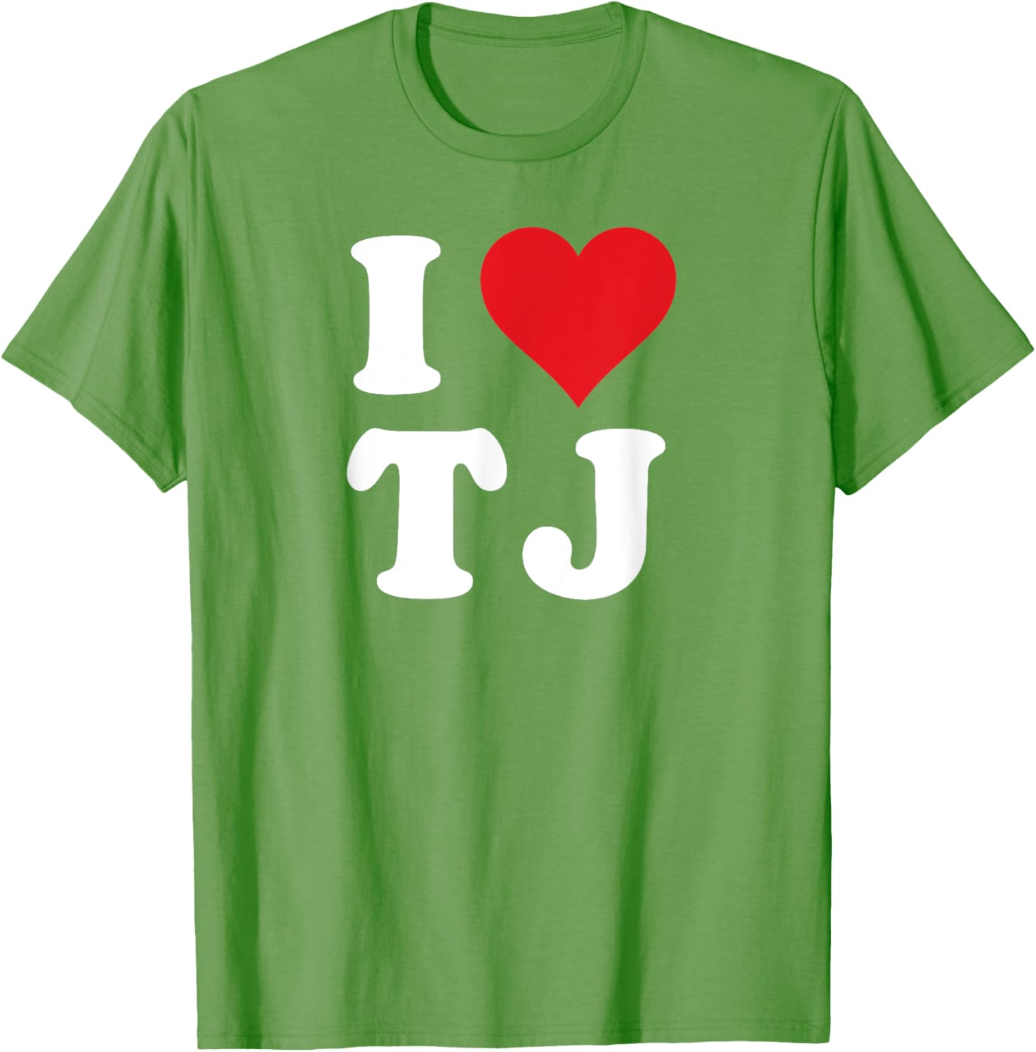 I Love TJ Initials T-Shirt Cute Heart Design for T J Fans - 9