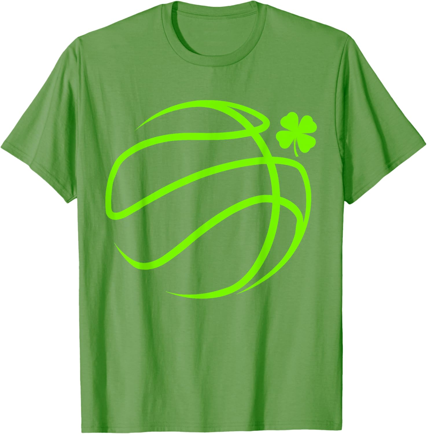 Lucky Clover Basketball T-Shirt for St Patrick's Day Fun and Style - 1