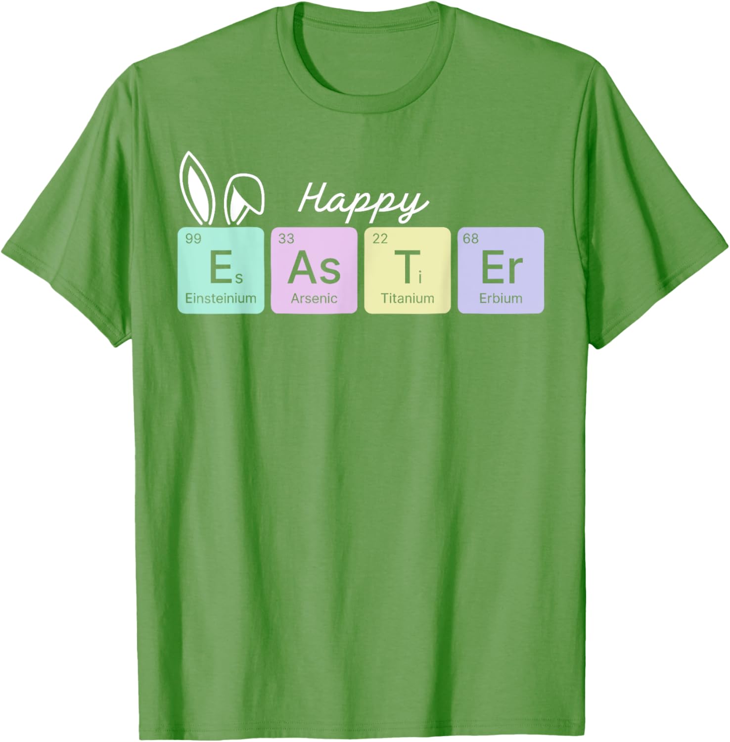 Happy Easter Chemistry Teacher T-Shirt with Periodic Table Design - 14