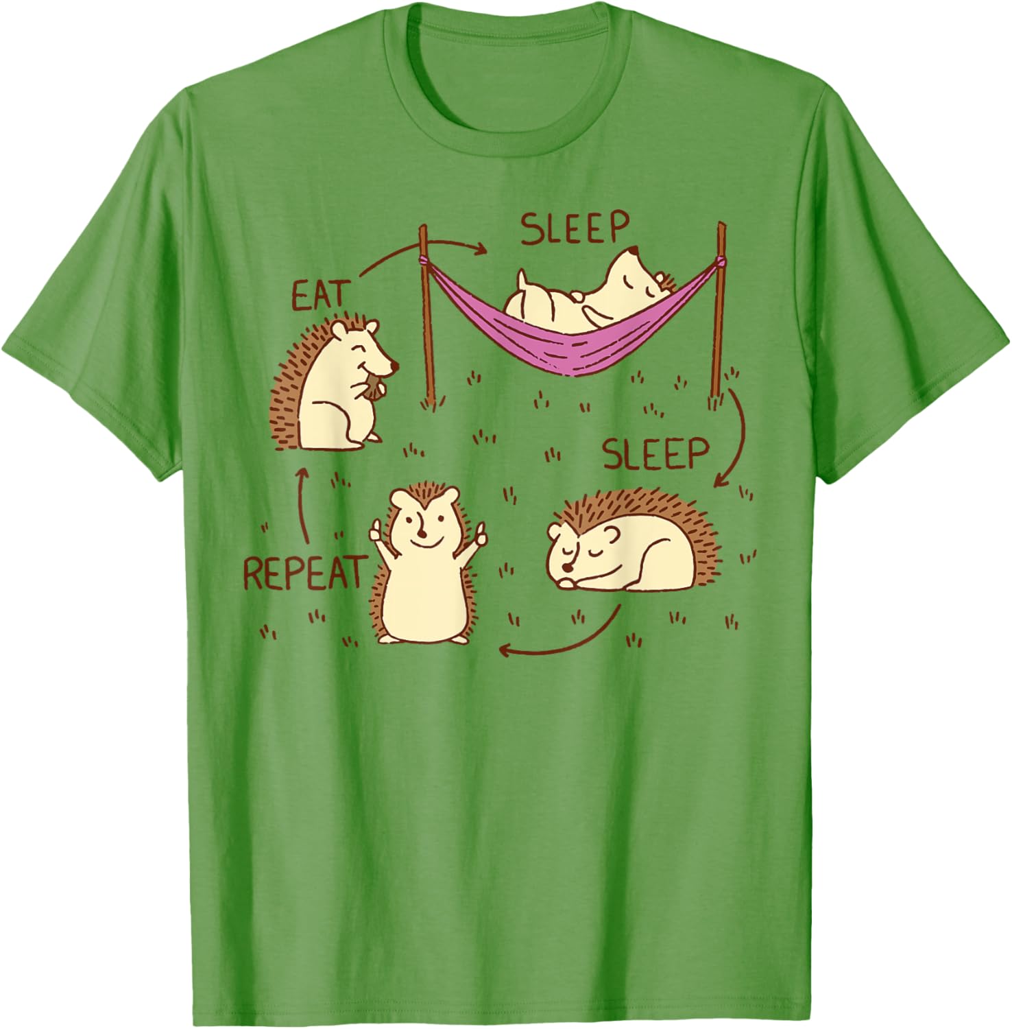 Hedgehog Life Cycle Eat Sleep Repeat T-Shirt for Animal Lovers - 10