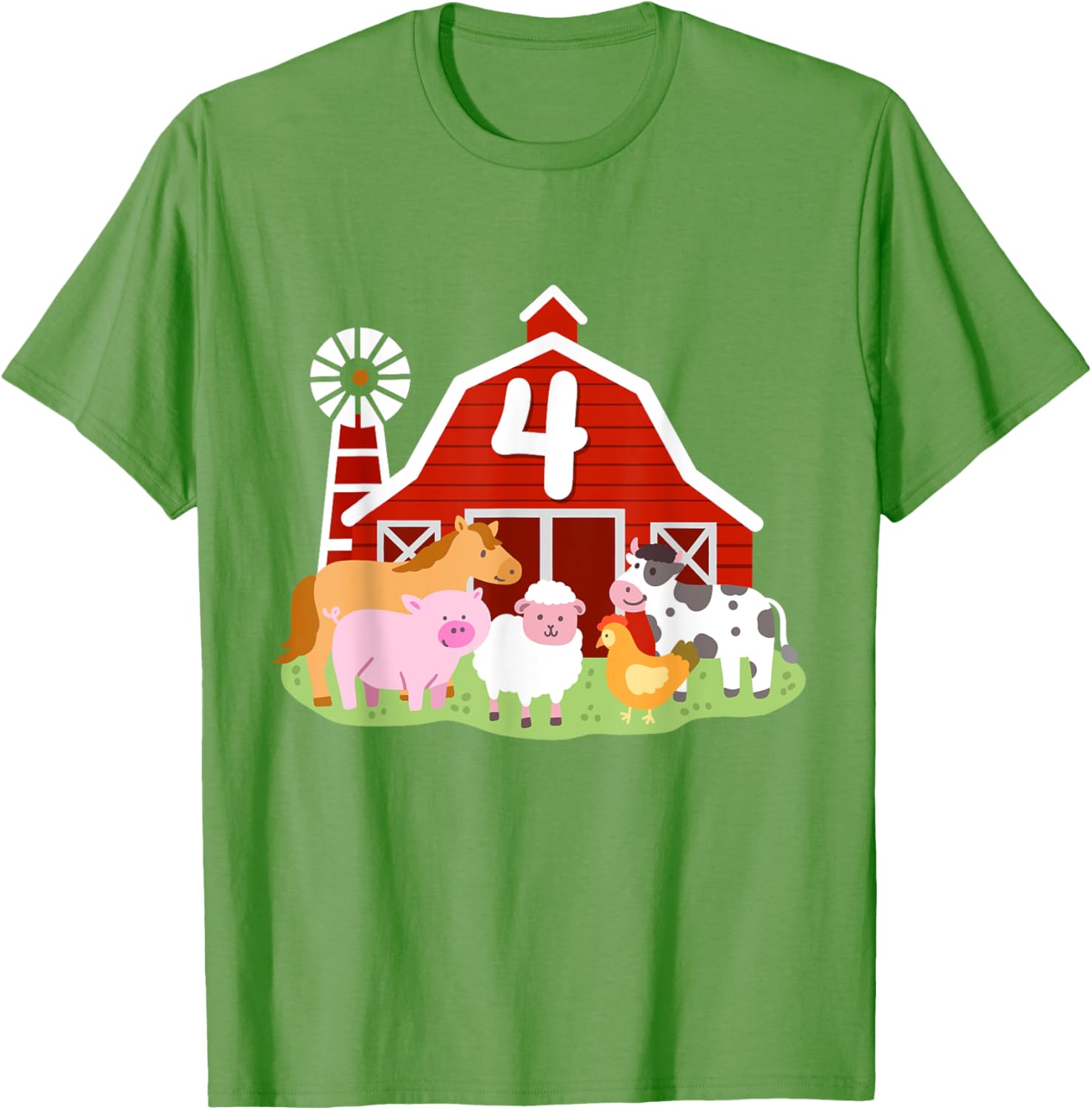 Adorable 4th Birthday Farm Animals T-Shirt for Boys Toddler Party Fun - 21