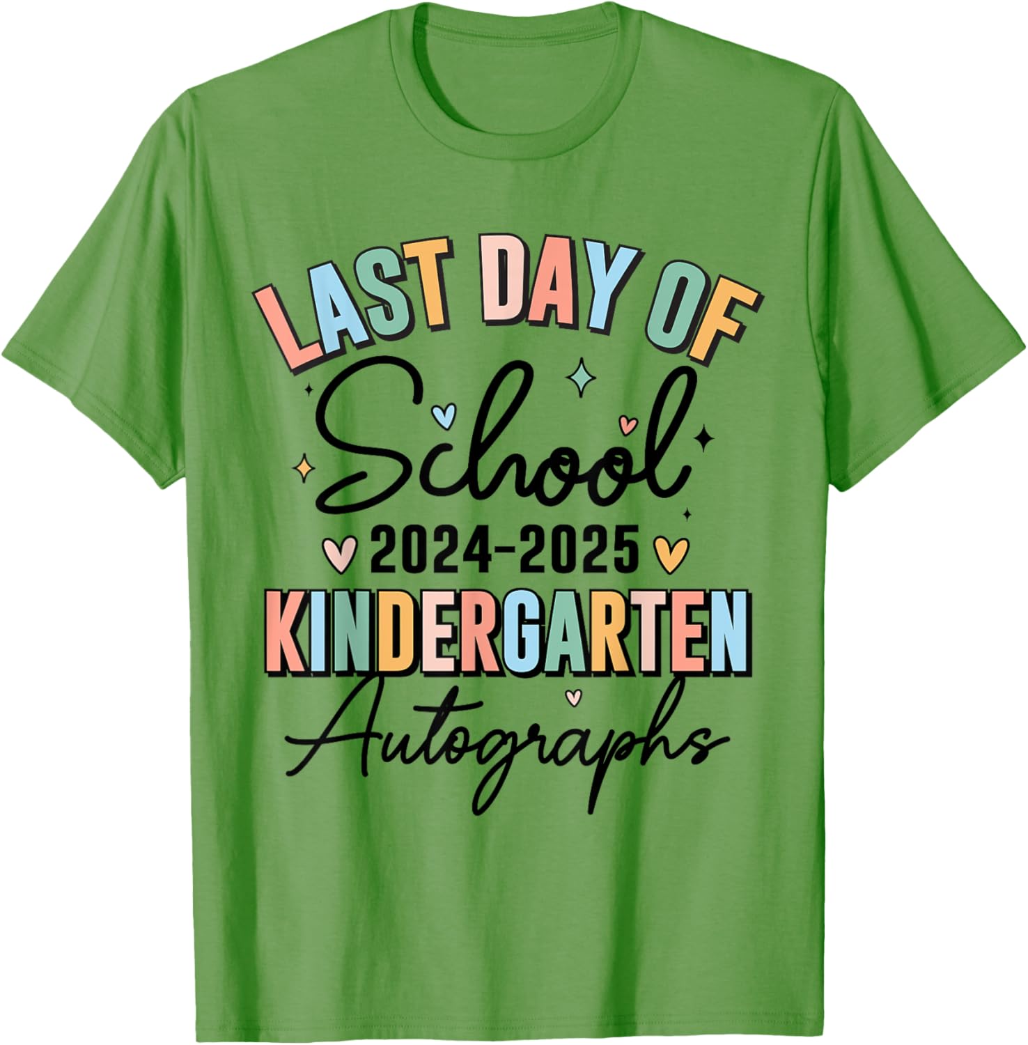 2024 Kindergarten Graduation T-Shirt for Boys and Girls with Autographs - 17