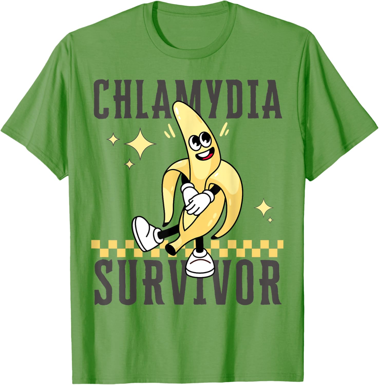 Funny Banana Chlamydia Survivor T-Shirt for Humorous Casual Wear - 8