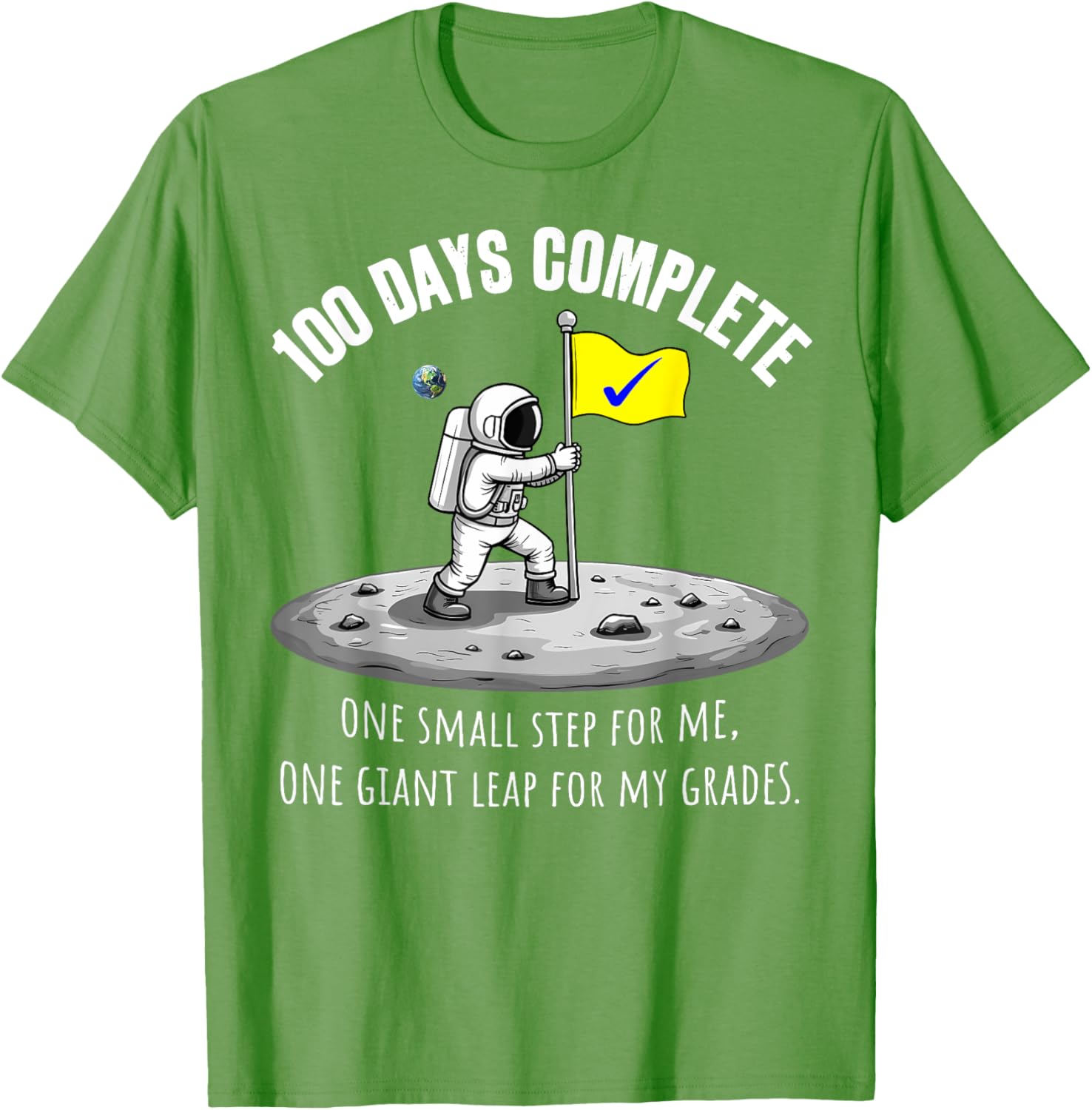 100th Day of School Astronaut on Moon T-Shirt for Kids Fun Celebration - 19