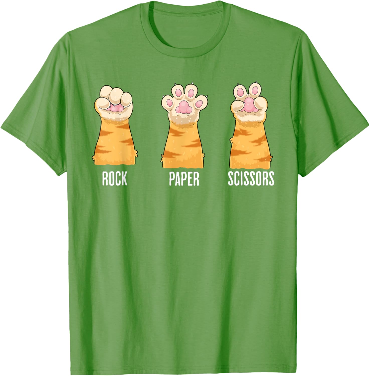 Funny Cat Paws Rock Paper Scissors T-Shirt for Kids and Adults - 1