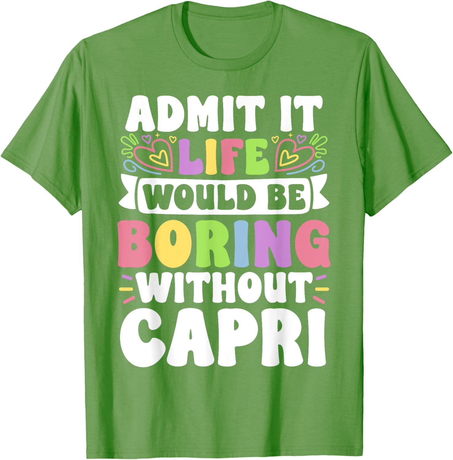 Funny Personalized Capri Family T-Shirt with Custom First Name Design - 15