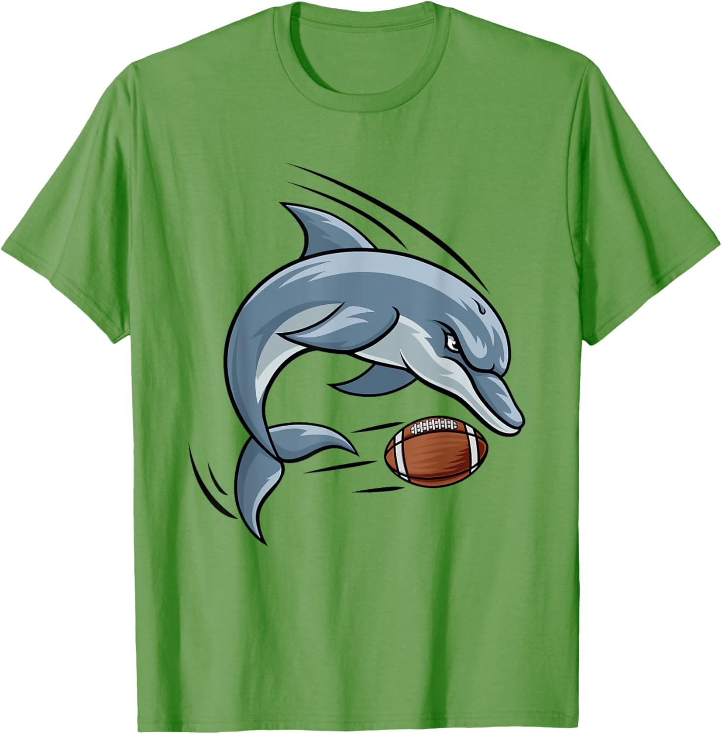 Dolphin Cartoon Character Football T-Shirt for Fun and Sporty Style - 10