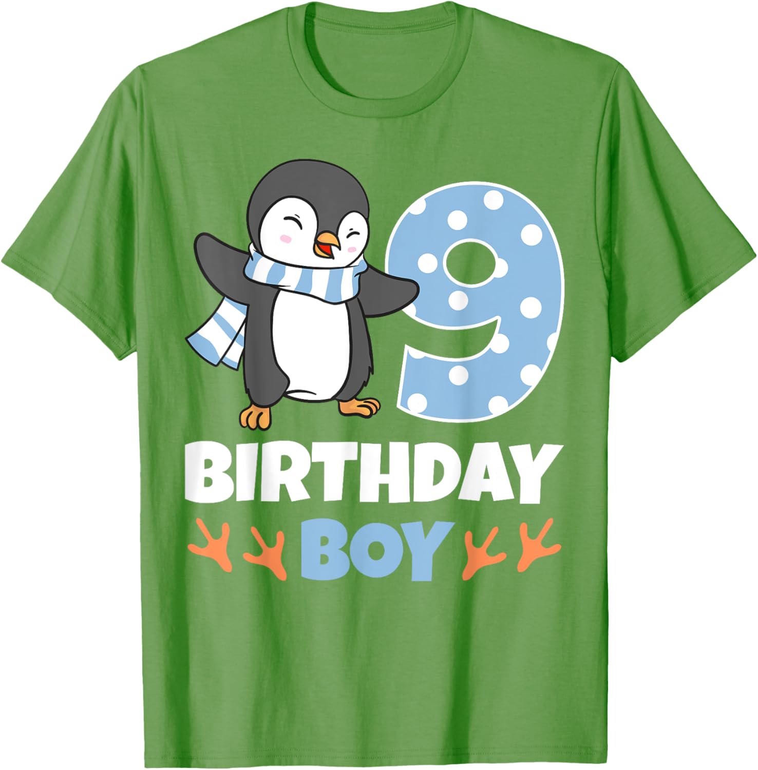 Penguin 9th Birthday Winter Theme T-Shirt for Boys Fun Celebration - 24