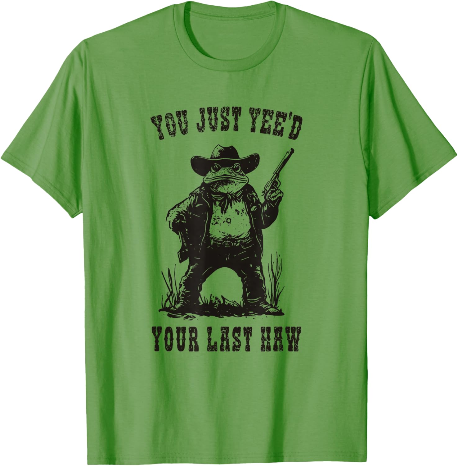 Funny Cowboy Frog Meme T-Shirt You Just Yee'd Your Last Haw Humor Tee - 12