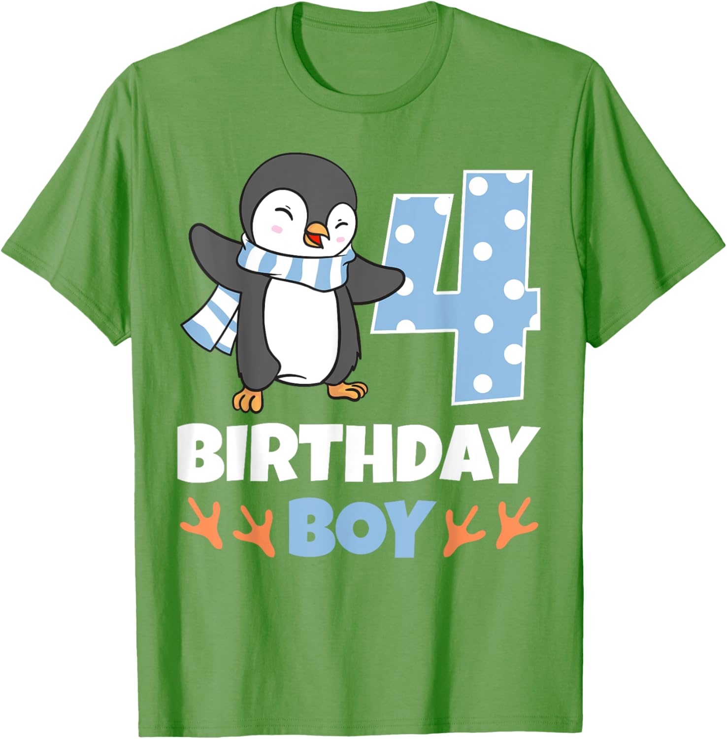 Adorable Penguin 4th Birthday Boy Winter Theme Party T-Shirt - 28