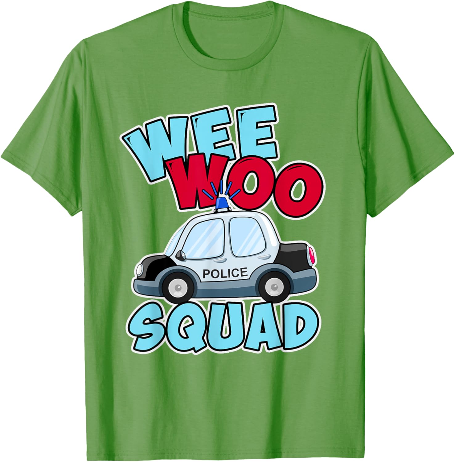 Wee Woo Squad Police Car T-Shirt for Kids - Fun Policeman Design - 22