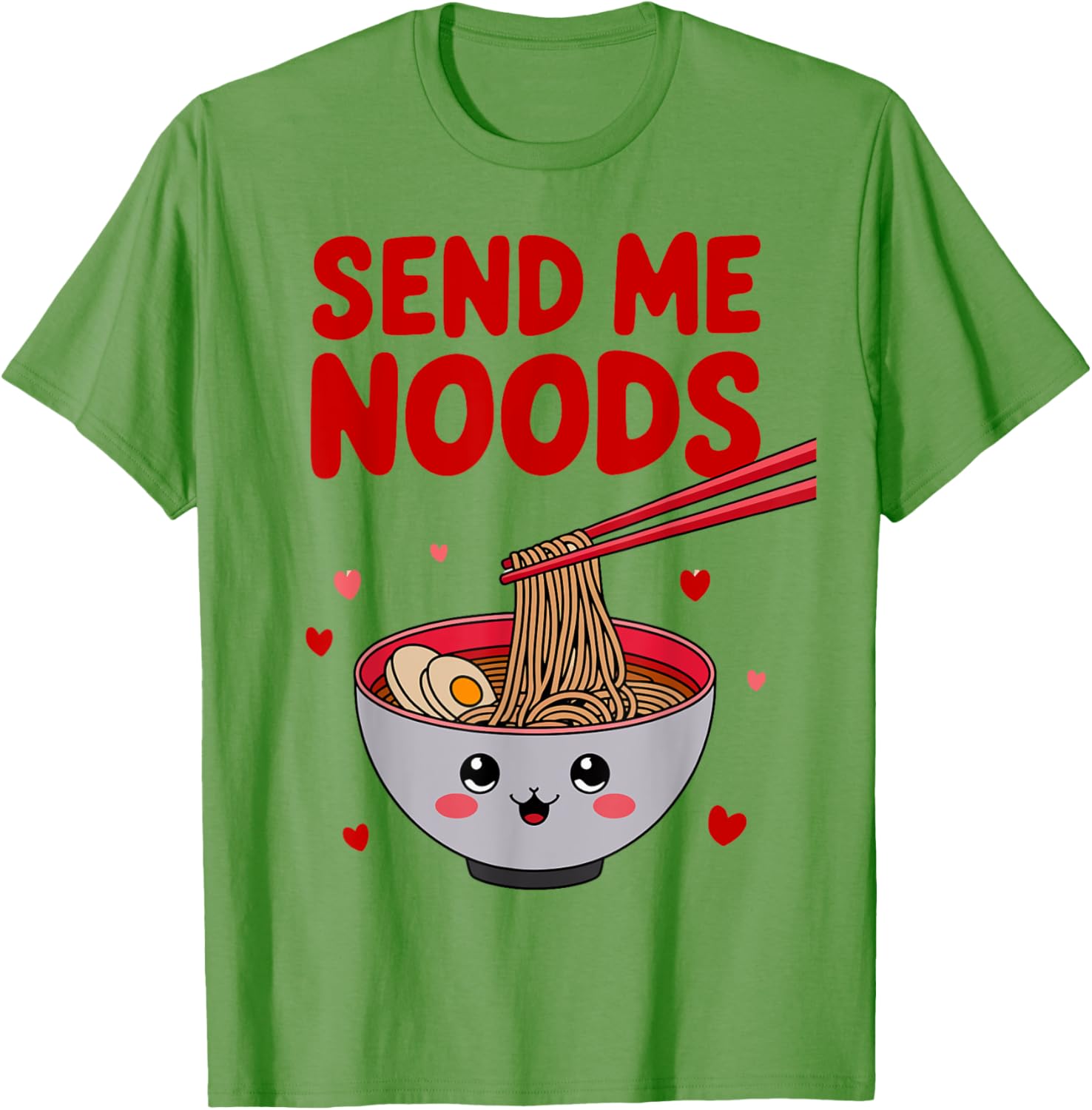 Funny Send Me Noods Valentine's Day T-Shirt for Food Lovers - 16