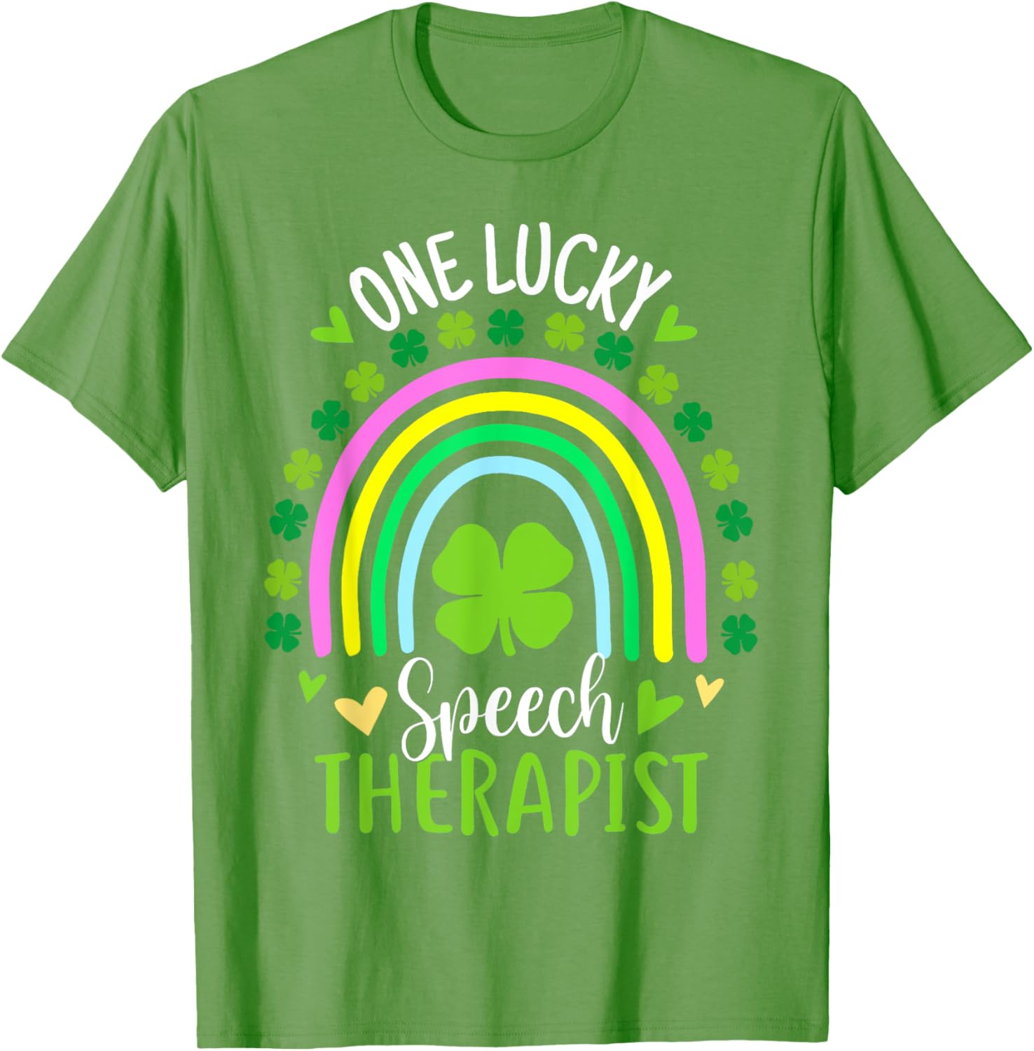 Lucky Speech Therapist St Patricks Day Shamrock T-Shirt for Women - 19