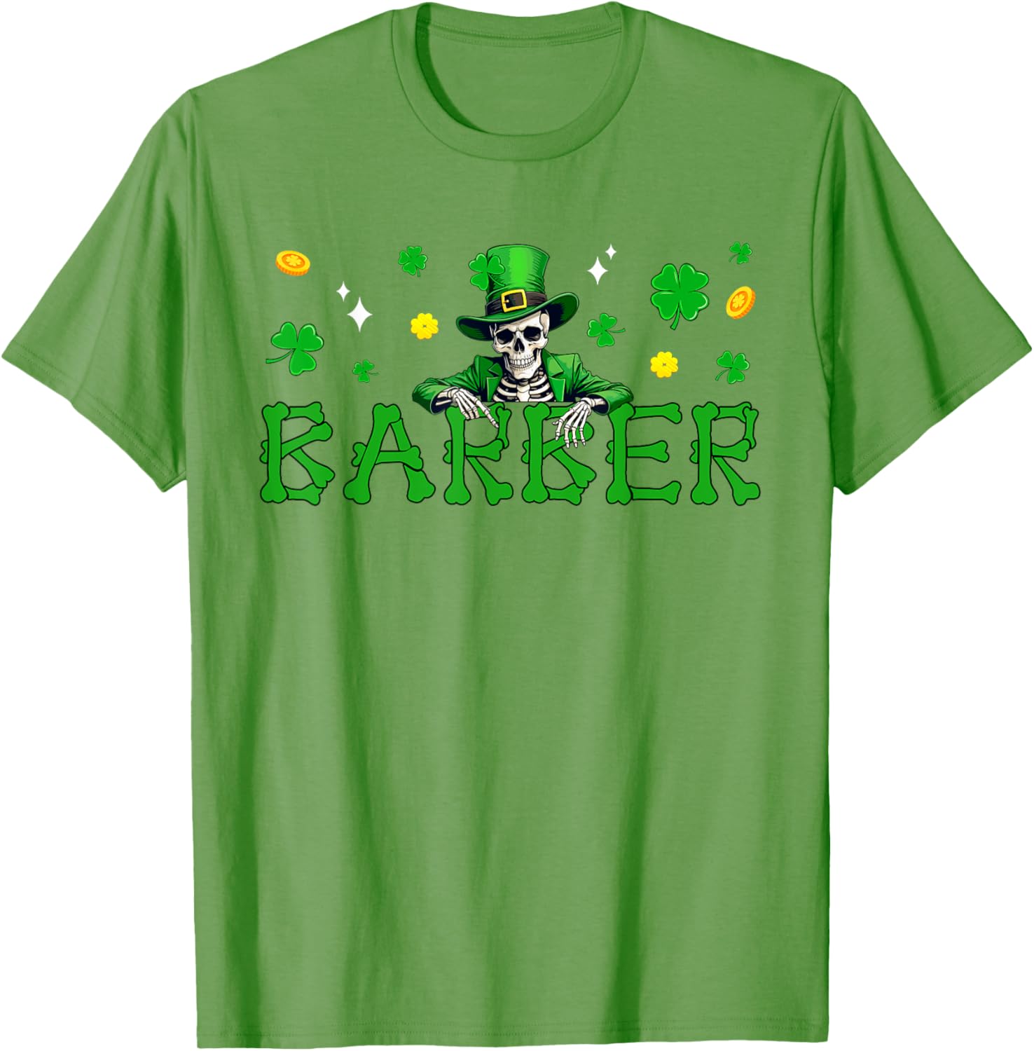 St. Patrick's Day Skeleton Shamrock T-Shirt for Irish Job Fans - 28