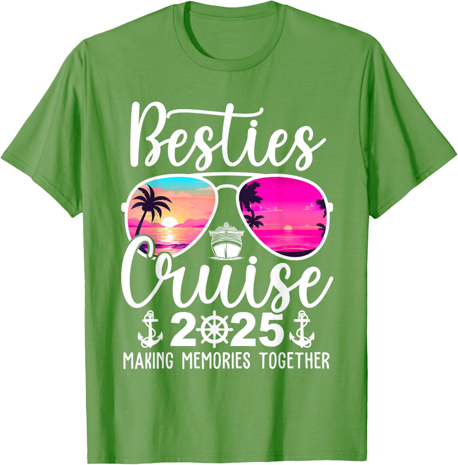 Besties Cruise 2025 Summer Vacation T-Shirt for Fun Travel Memories - 20