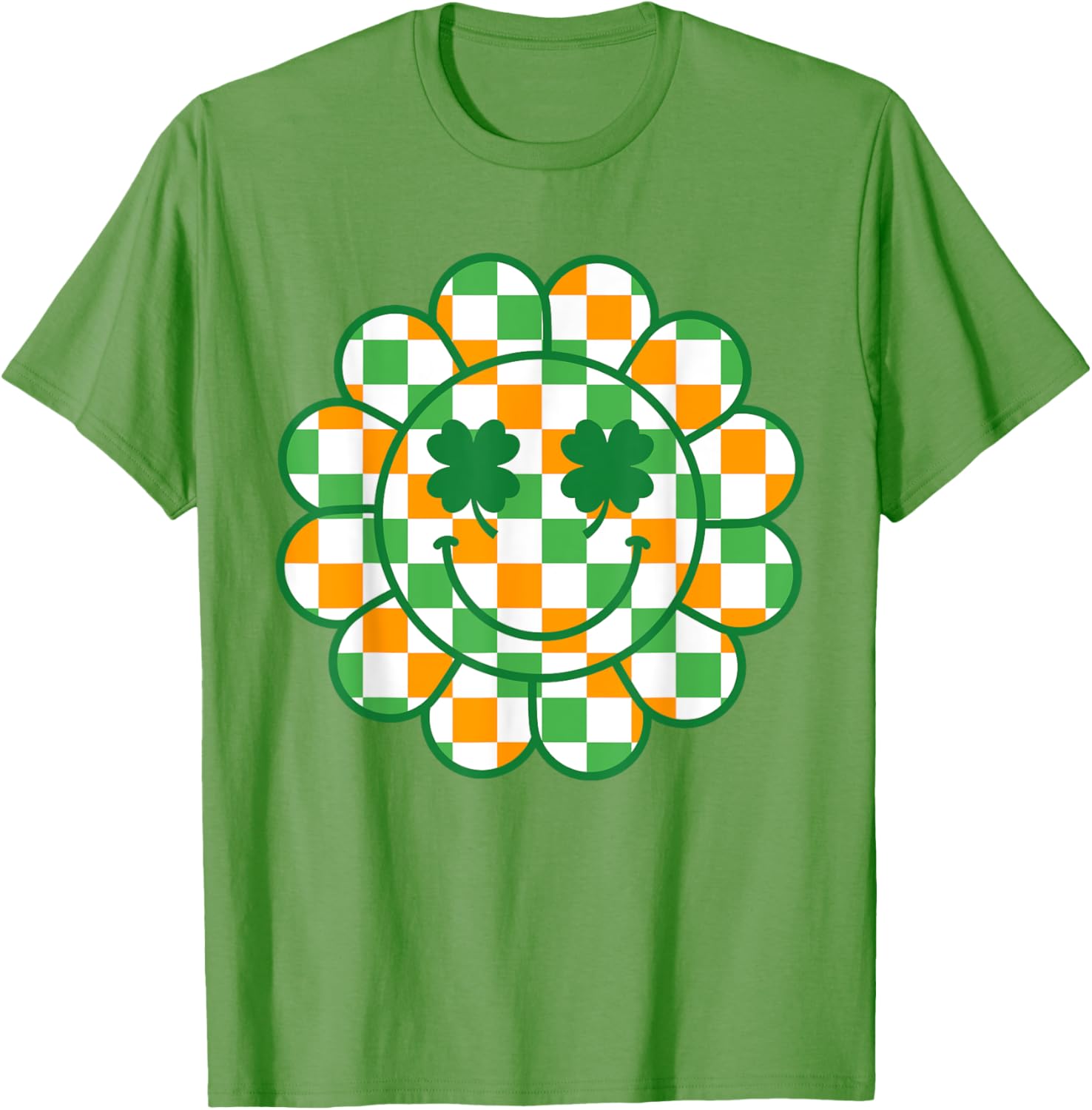 Lucky Shamrock Smile Face T-Shirt for Saint Patrick's Day Fun - 3