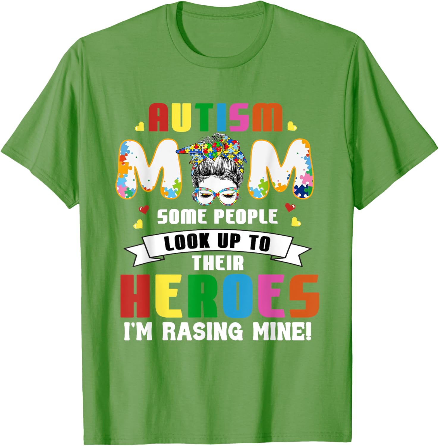 Autism Mom Raising a Hero T-Shirt for Supportive Mothers - 21