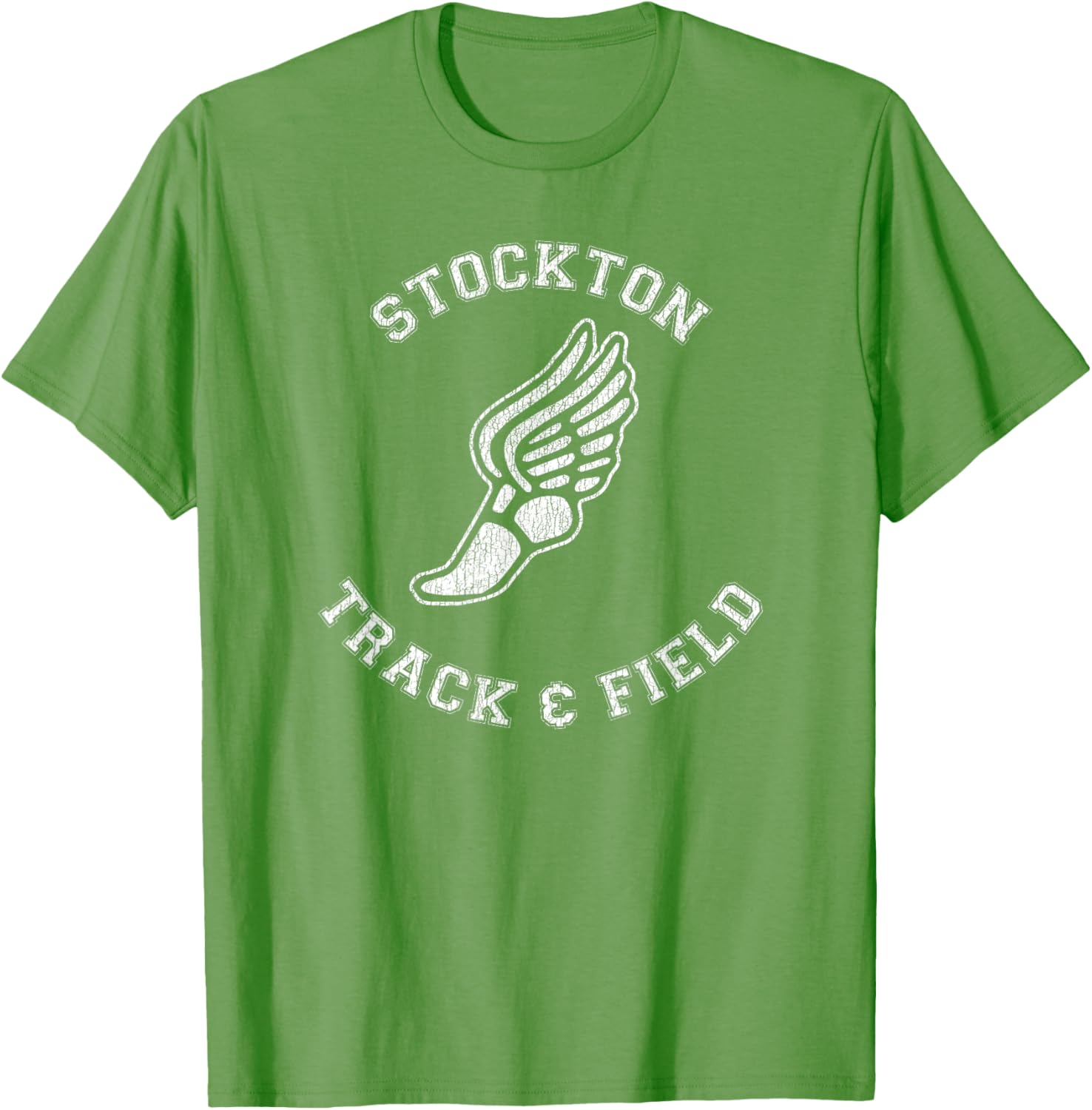 Stockton Track & Field Retro 80s Distressed T-Shirt for Casual Style - 13