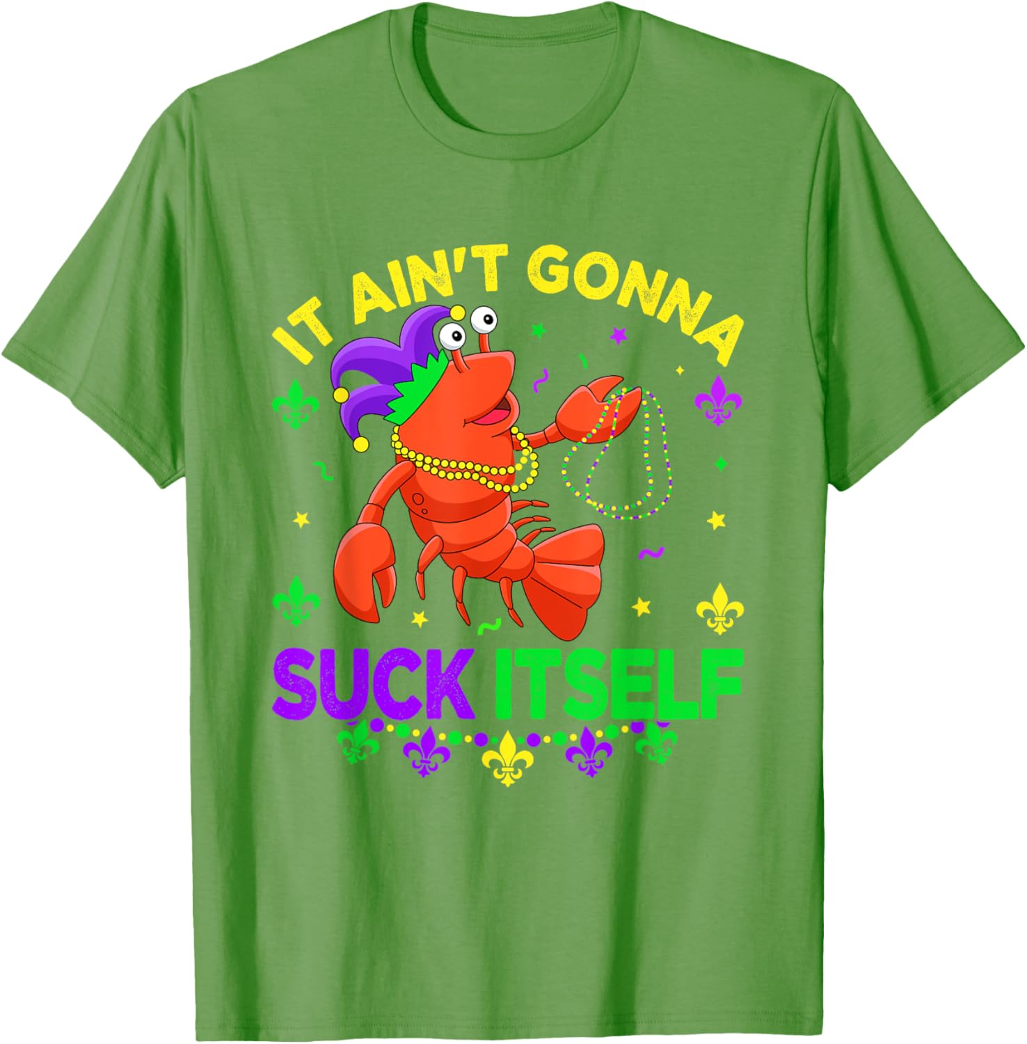Fun Crawfish Jester Beads Mardi Gras T-Shirt for Festive Celebrations - 22