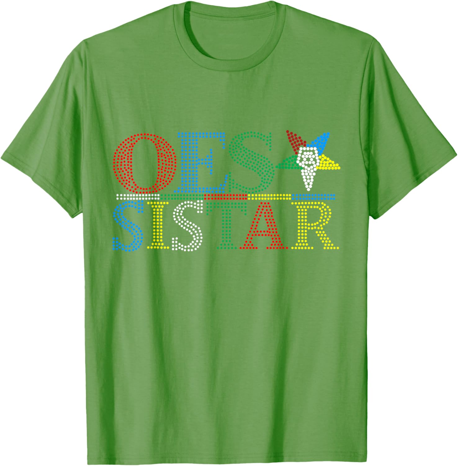 OES Sistar Dot Print Design Order of the Eastern Star Sisters T-Shirt - 11