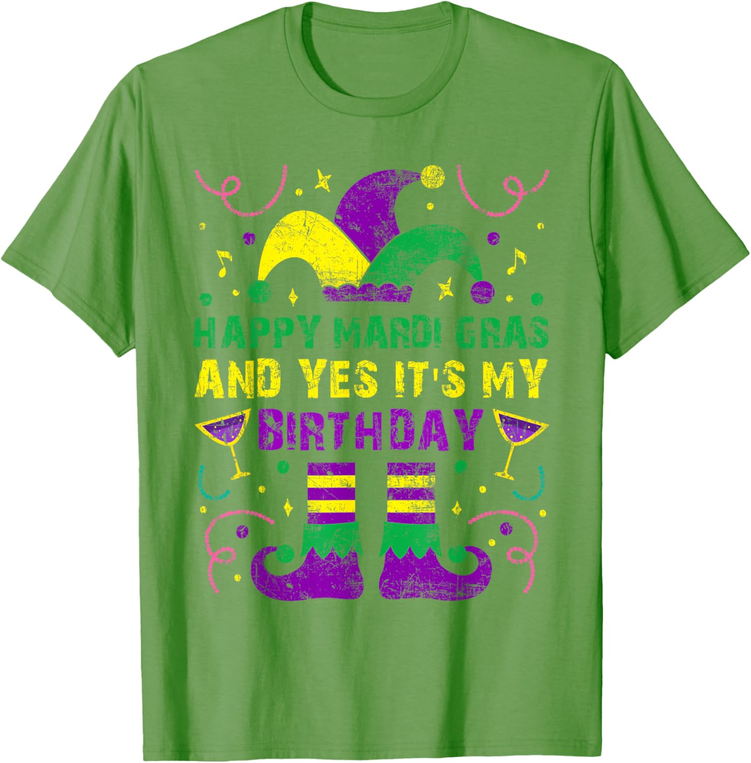 Happy Mardi Gras Birthday T-Shirt for Men Women Kids Party Fun - 4