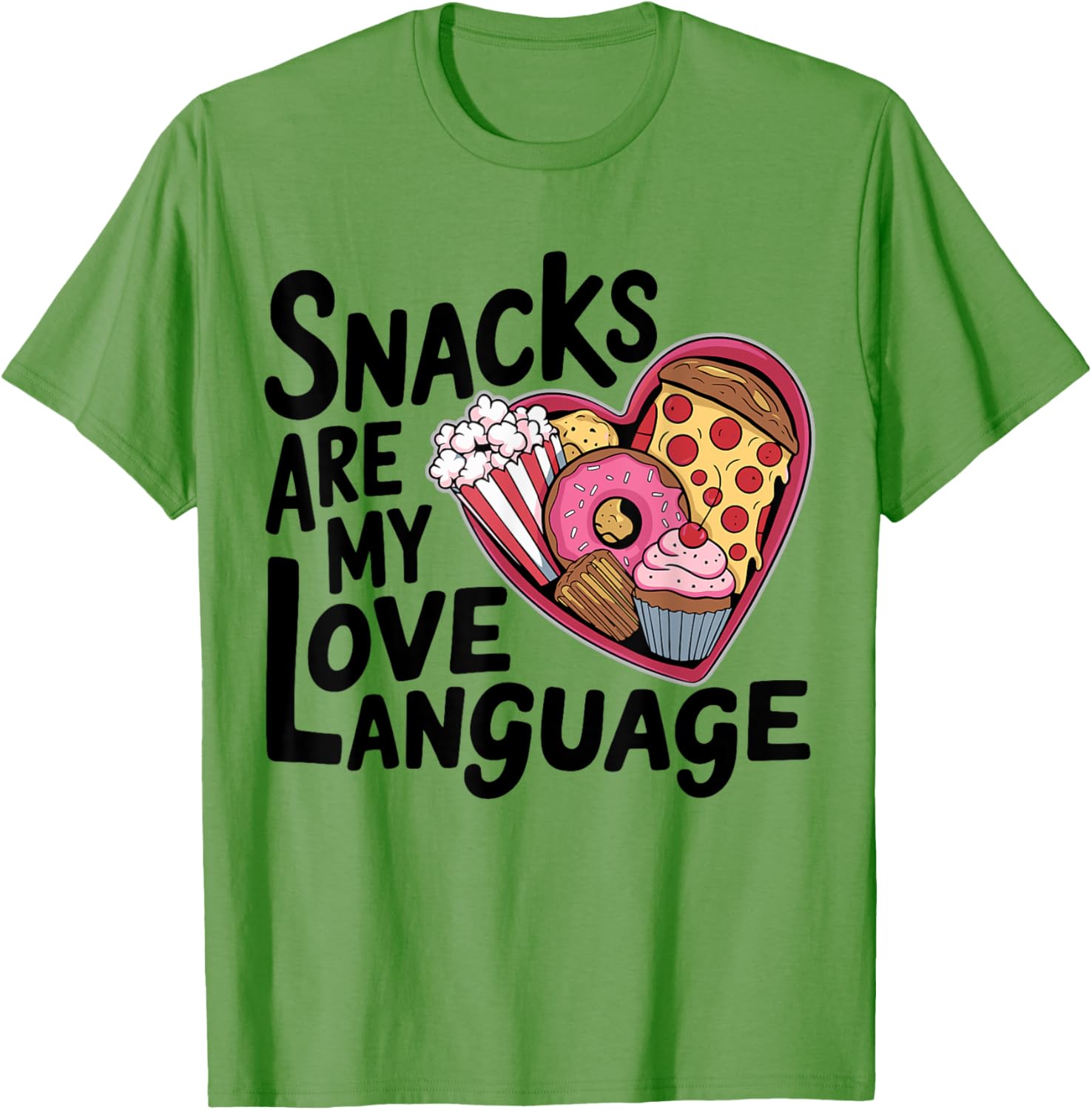 Snacks Are My Love Language T-Shirt for Kids and Adults - Fun Valentine's Tee - 12